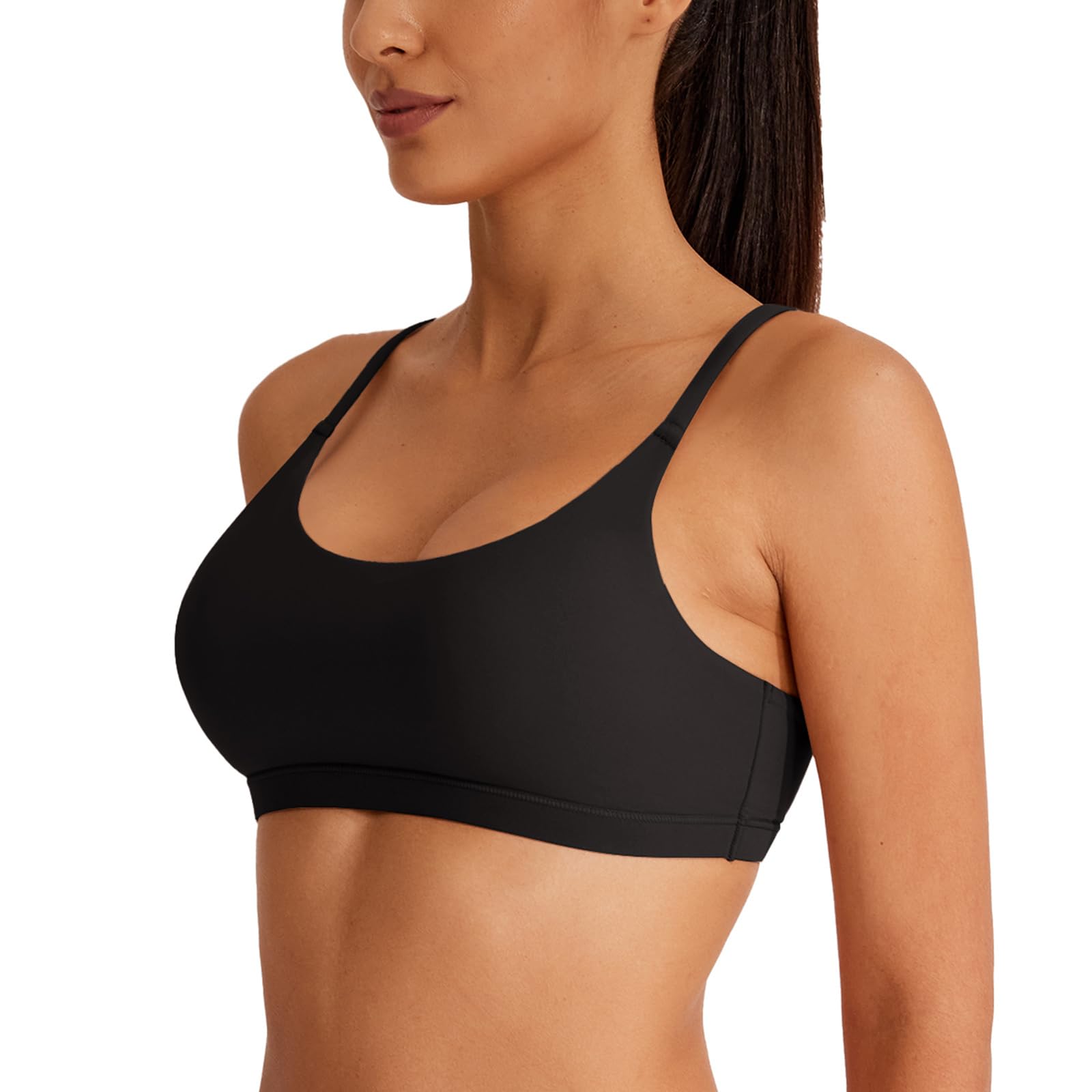 REORIA Women's Wireless Racerback Bralette - Comfortable No-Padded Sleep Bra for Yoga, Lounge & Everyday Wear