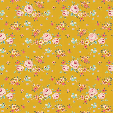 Tilda Spring and Easter Pastels Fabric - Gracie Yellow 130117 for DIY Crafts, Quilting, and Home Decor Projects