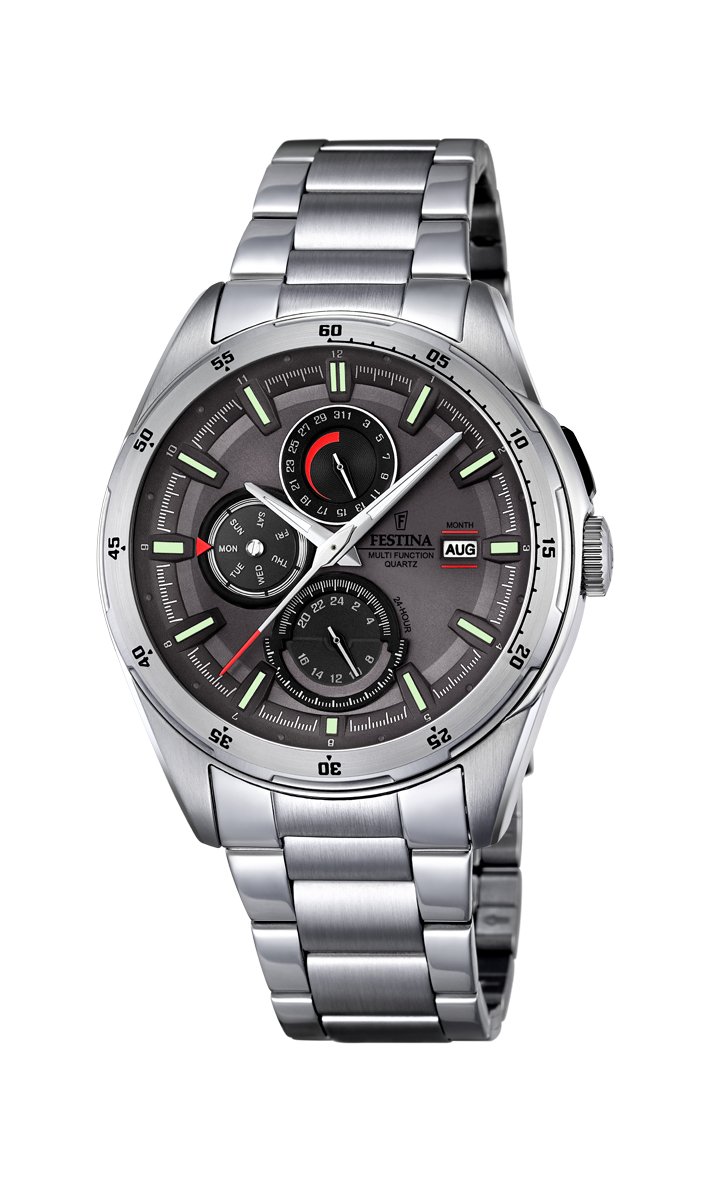 Festina Men's Chronograph Stainless Steel Watch F16876/3 - Water Resistant Dress Watch for Business, Formal & Casual Wear