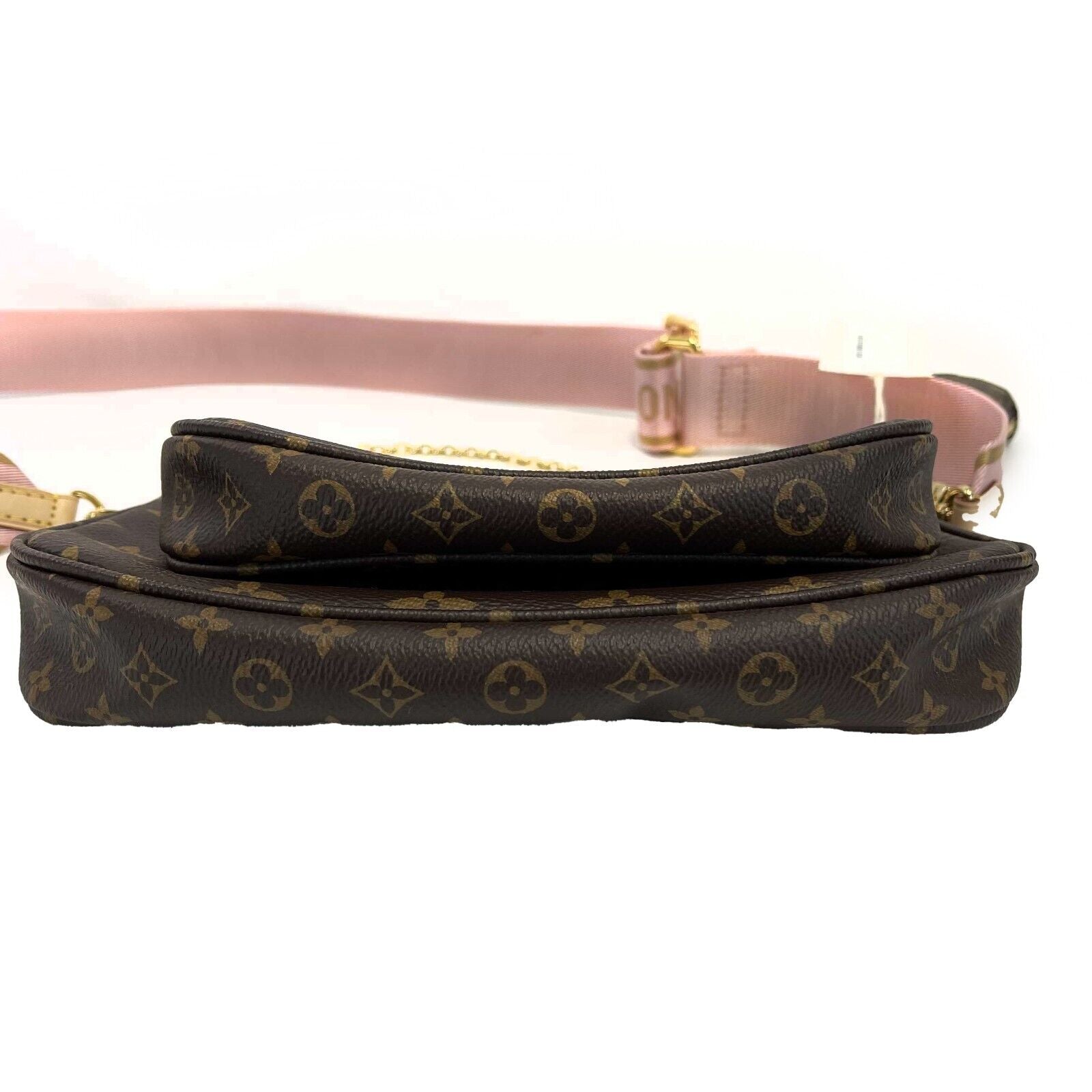 Authentic Louis Vuitton Multi Pochette Accessories Crossbody Bag in Light Pink & Brown - New Luxury Handbag for Women, Perfect for Date Night & Travel