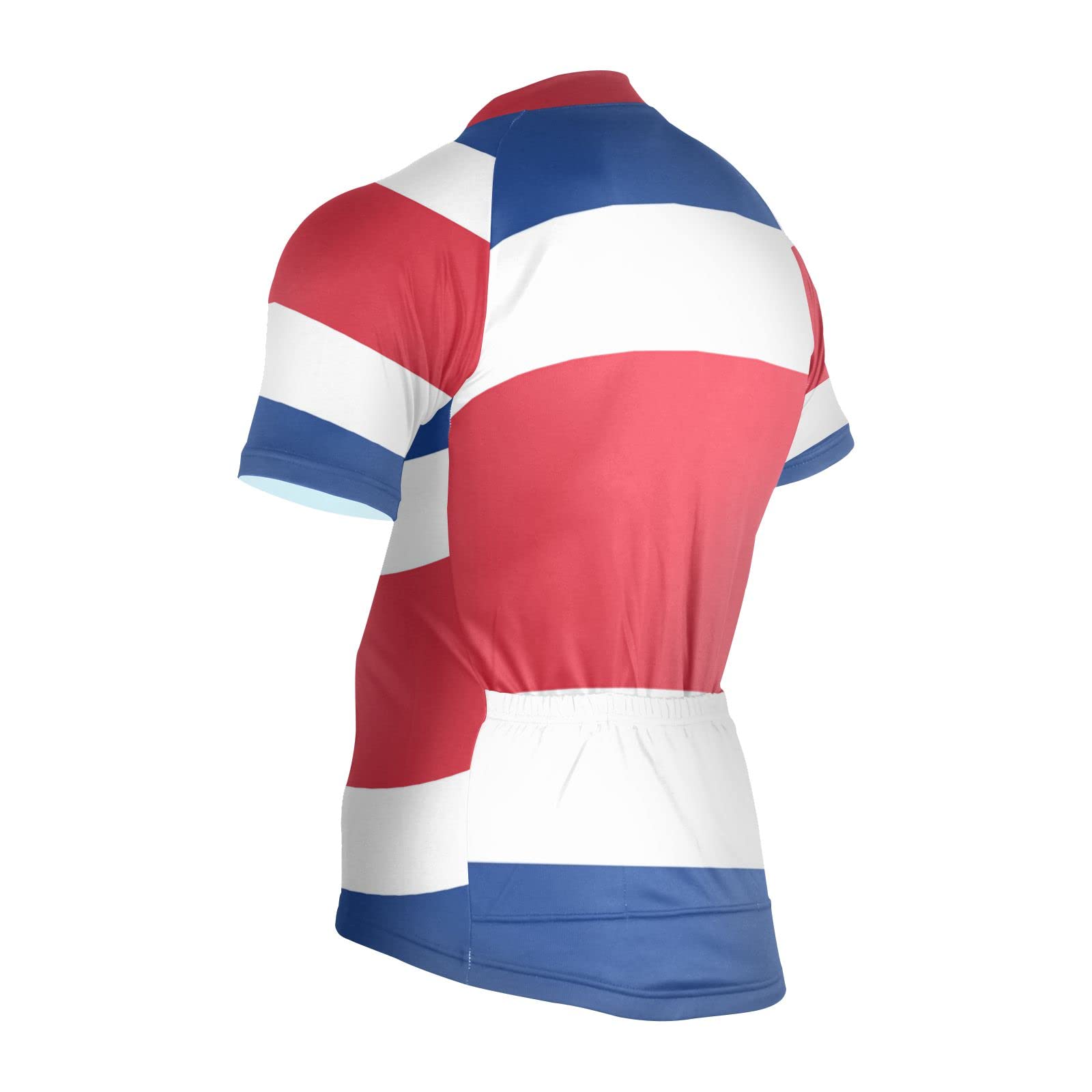 Premium Costa Rica Flag Men's Cycling Jersey - Breathable Short Sleeve Bike Shirt for Road & Mountain Biking | Perfect for Cycling Enthusiasts & National Pride