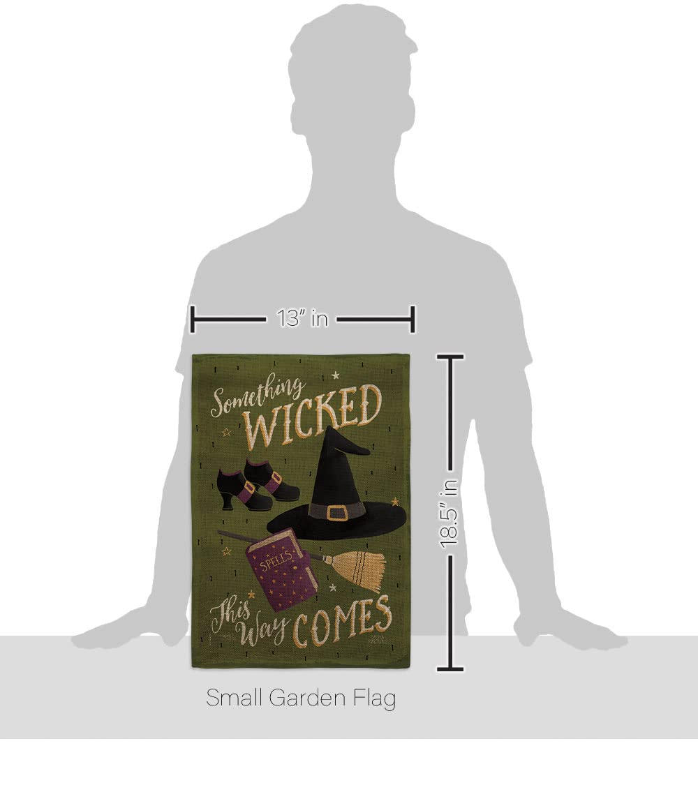 Halloween Garden Flag Set - Witch, Black Cat & Pumpkin Decor for Fall
