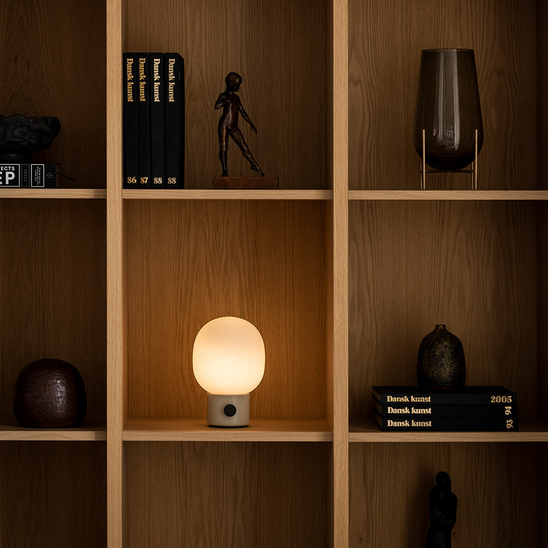 JWDA Portable Table Lamp - USB Rechargeable LED Night Light for Bedroom, Office & Travel - Adjustable Brightness & Warm White Light for Reading & Relaxation