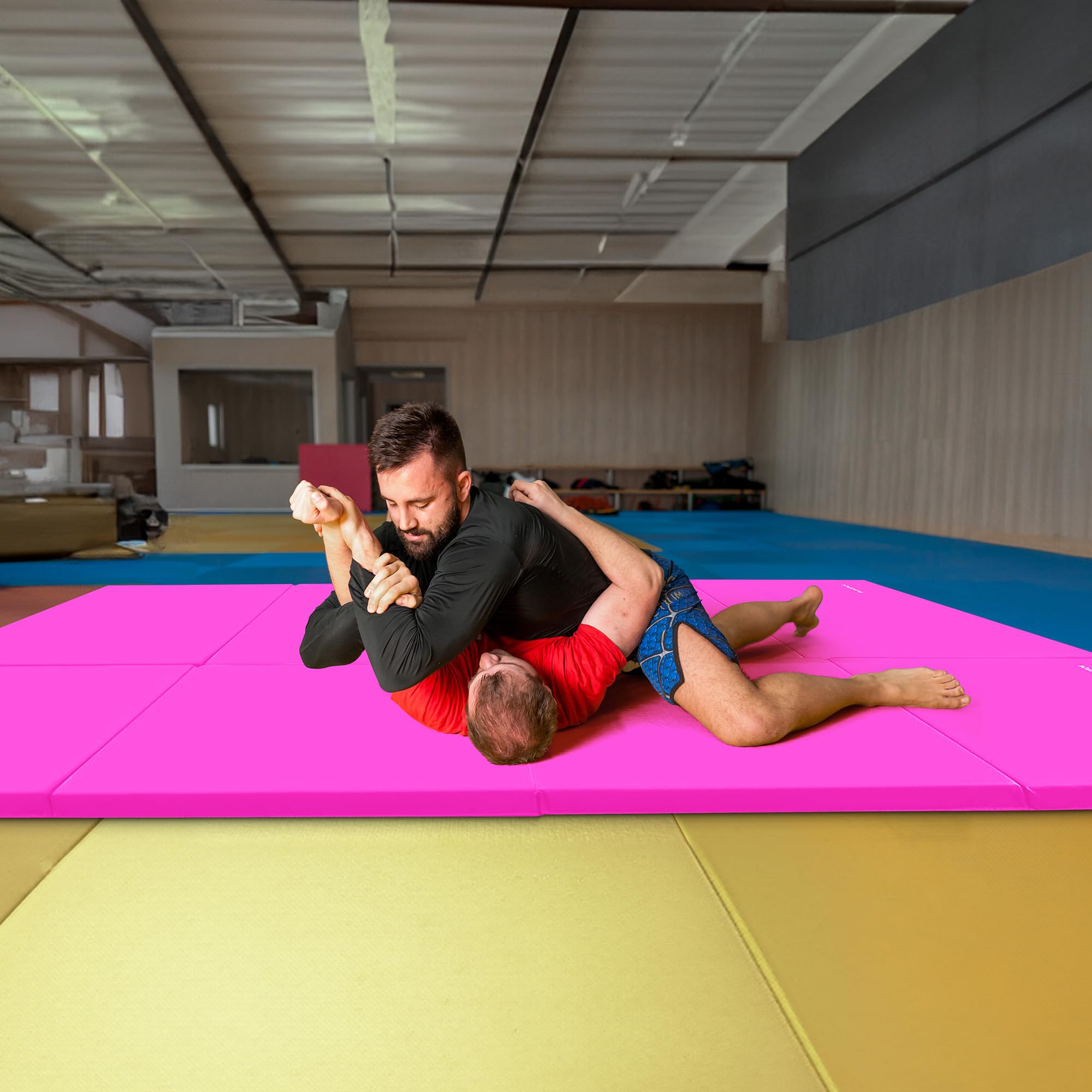 BalanceFrom Foldable Gymnastics Mat for Home Gym, Yoga & Tumbling - Non-Slip Exercise Mat for Kids & Adults - Perfect for Workouts, Stretching & Gymnastics Training