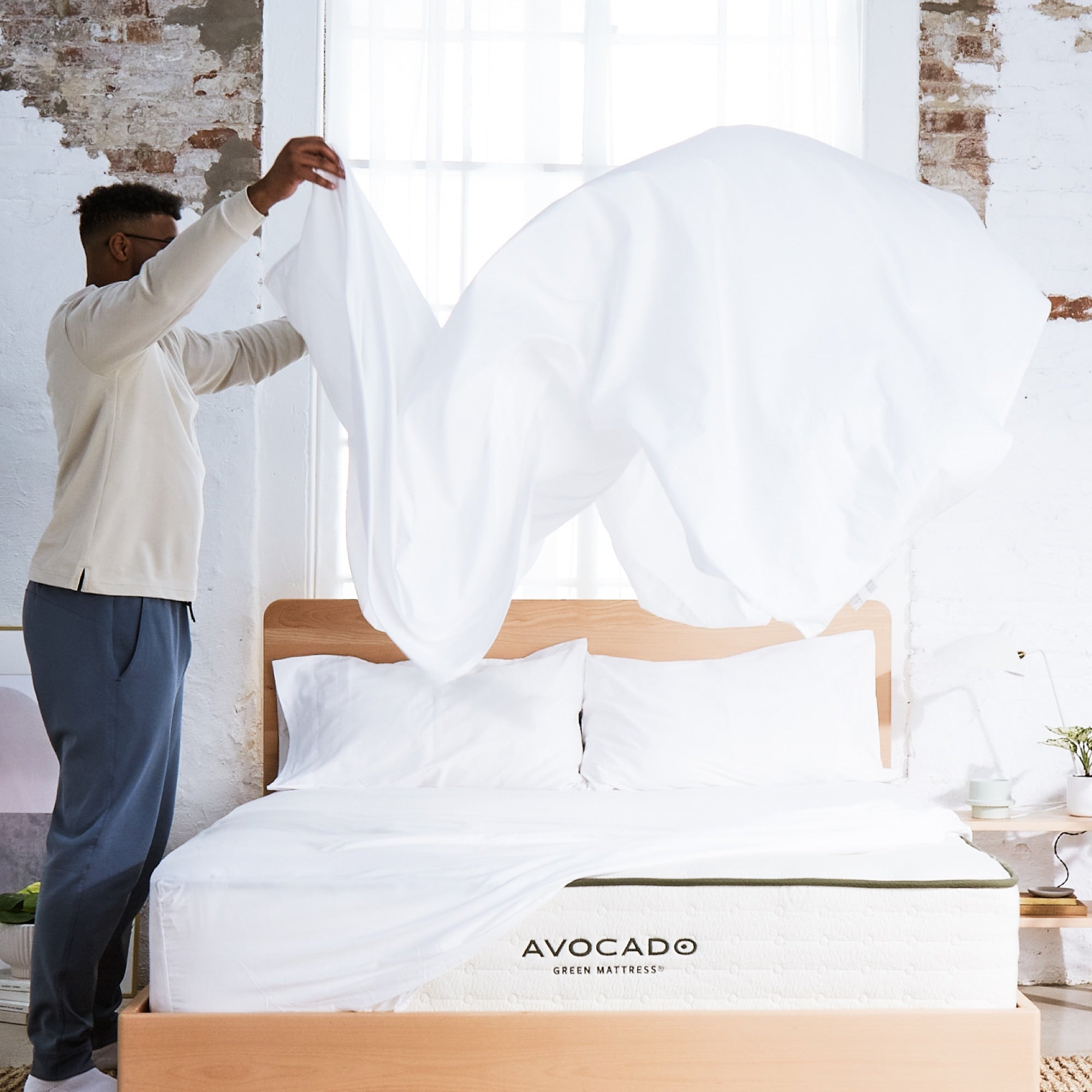 Organic Percale Cotton Sheets 270 Thread Count - Soft & Breathable Bedding Set for All Seasons | Perfect for Master Bedroom, Guest Room & Dorm Use