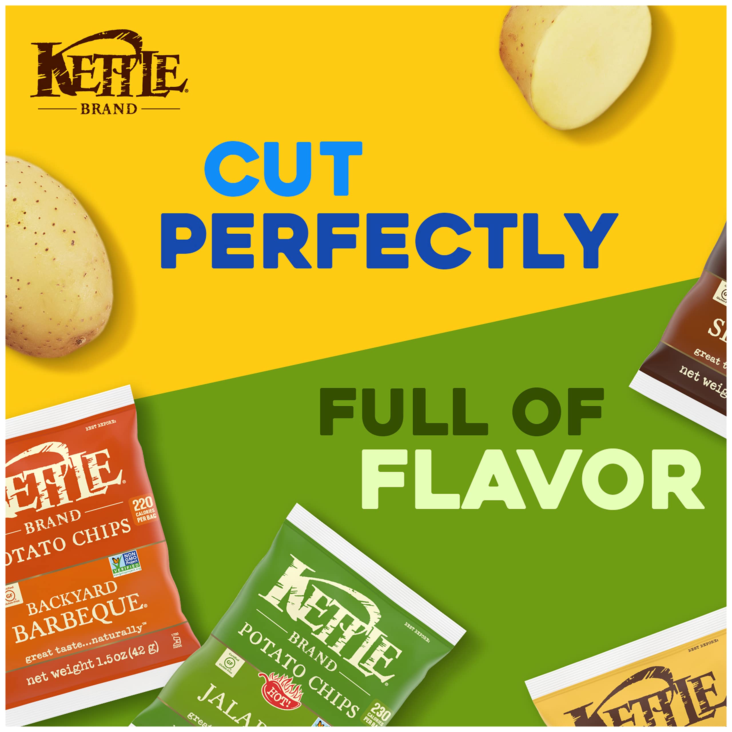 **Kettle Brand Potato Chips Variety Pack – 30 Count (1.5 Oz Each) – Crunchy Snacks for Parties, Picnics & Lunchboxes**