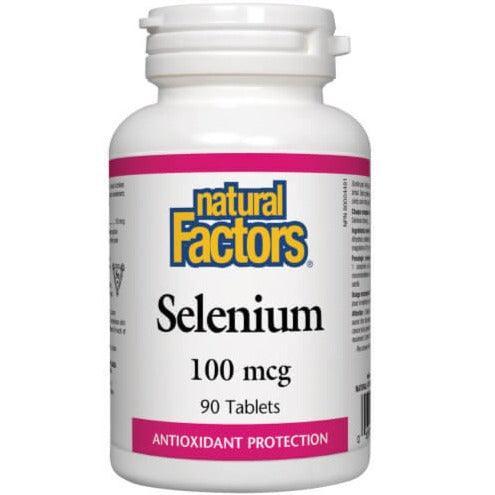 Natural Factors Selenium 100mcg Supplement - 90 Tablets for Immune Support & Thyroid Health | Antioxidant Boost for Men & Women | Daily Wellness & Detox Support
