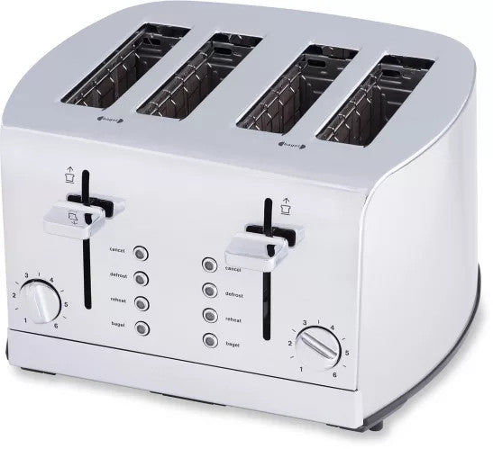 LAGOSTINA Stainless Steel 2-Slice Toaster KH73D51 - Perfect for Breakfast, Office, or Dorm Room - Fast & Even Toasting for Bagels, Bread & Pastries