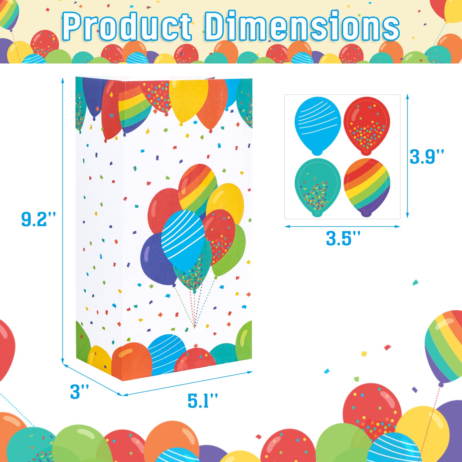 DECORLIFE 24PCS Birthday Party Favor Bags with Stickers - 4 Styles Kids Goodie Bags for Boys & Girls Birthday Celebrations | Perfect for Classroom Treats, Party Favors, Halloween & Christmas Gift Bags