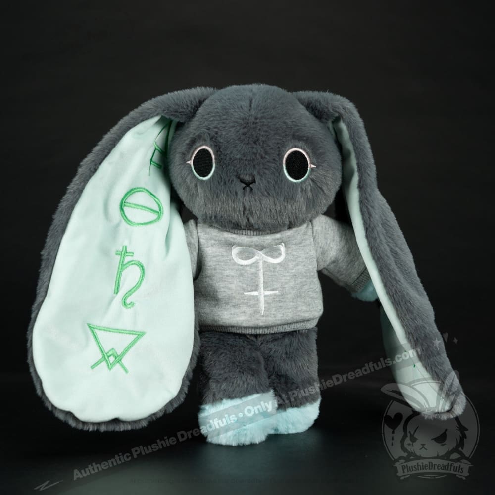 Plushie Dreadfuls Trust Issues Bunny Grey Edition - Soft Stuffed Animal Toy for Anxiety Relief & Emotional Support | Perfect for Therapy, Gifts, and Home Decor