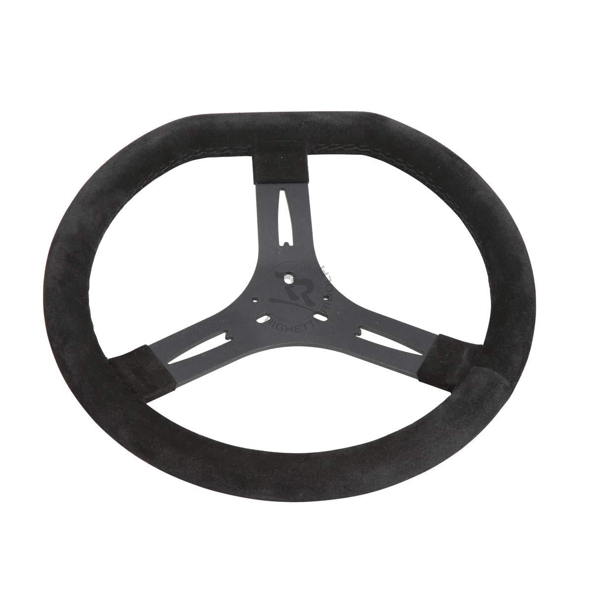 Black 340mm Universal Steering Wheel - High Performance Racing & Drifting - Perfect for Car Enthusiasts & Simulator Gaming