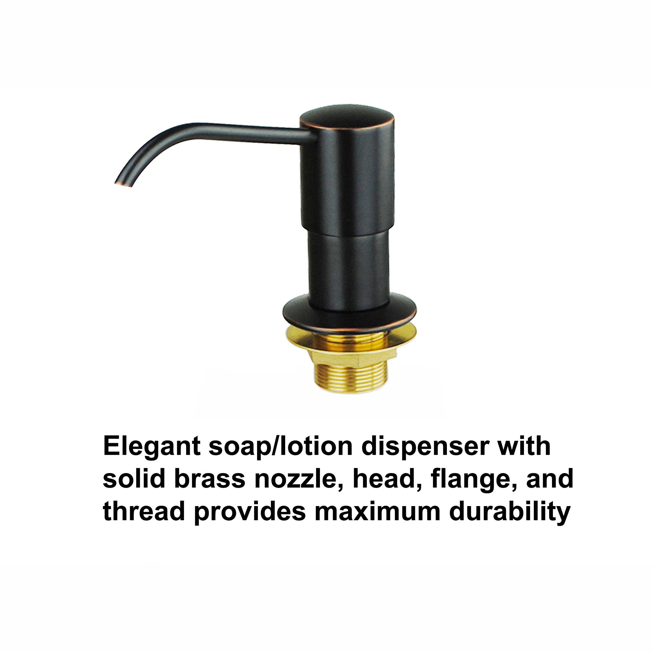 Laguna Brass 1131TB 21-Inch Single Handle Pull-Down Kitchen Faucet with Soaper Dispenser - Oil Rubbed Bronze Finish for Modern Farmhouse & Rustic Kitchens