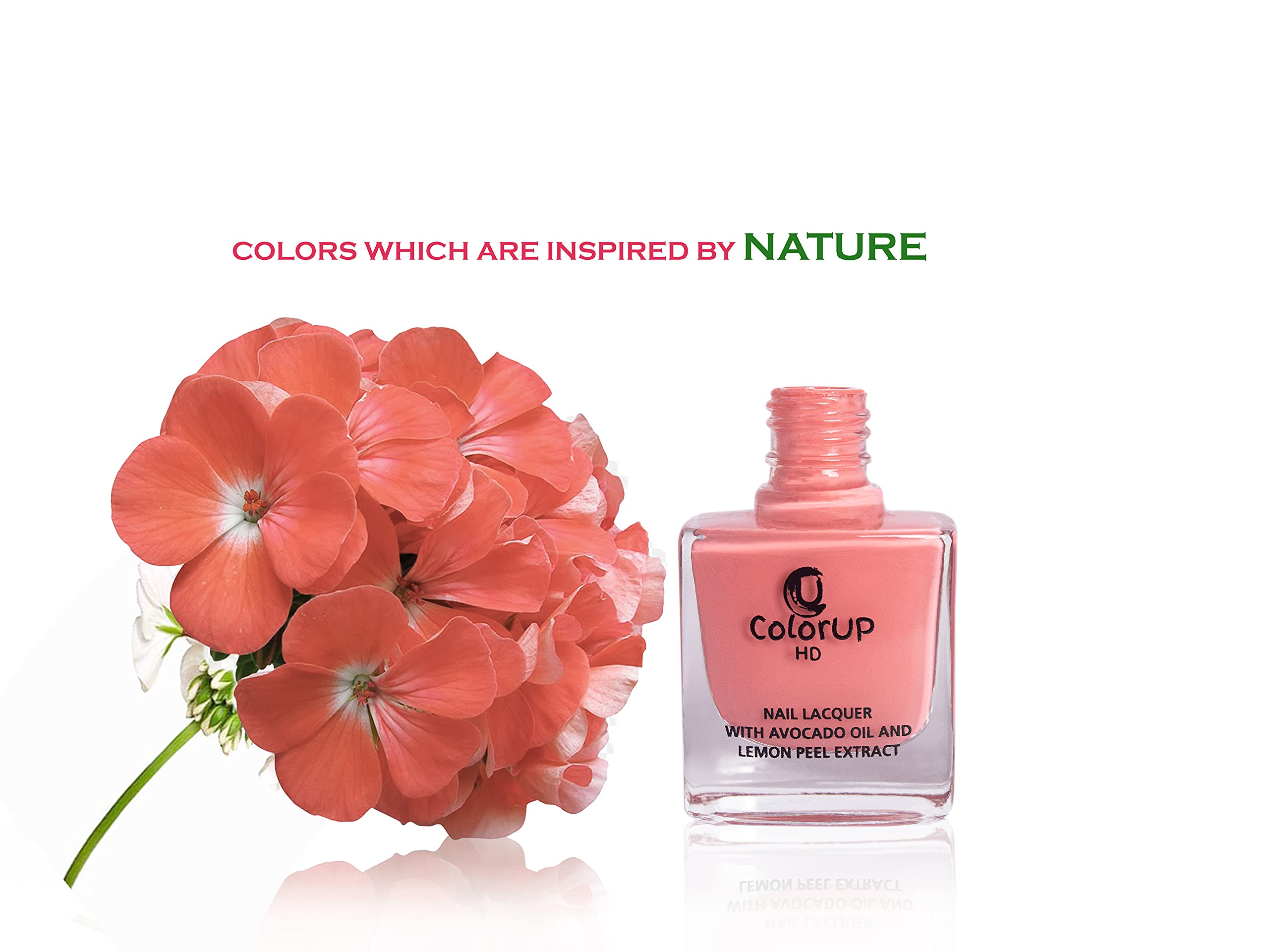 ColorUP HD Nail Polish with Avocado Oil & Lemon Peel Extract - Blushed Petal Pink - Long Lasting Vegan Nail Lacquer for Manicure & Pedicure | Perfect for Everyday Wear, Special Occasions & Salon Quality Nails at Home