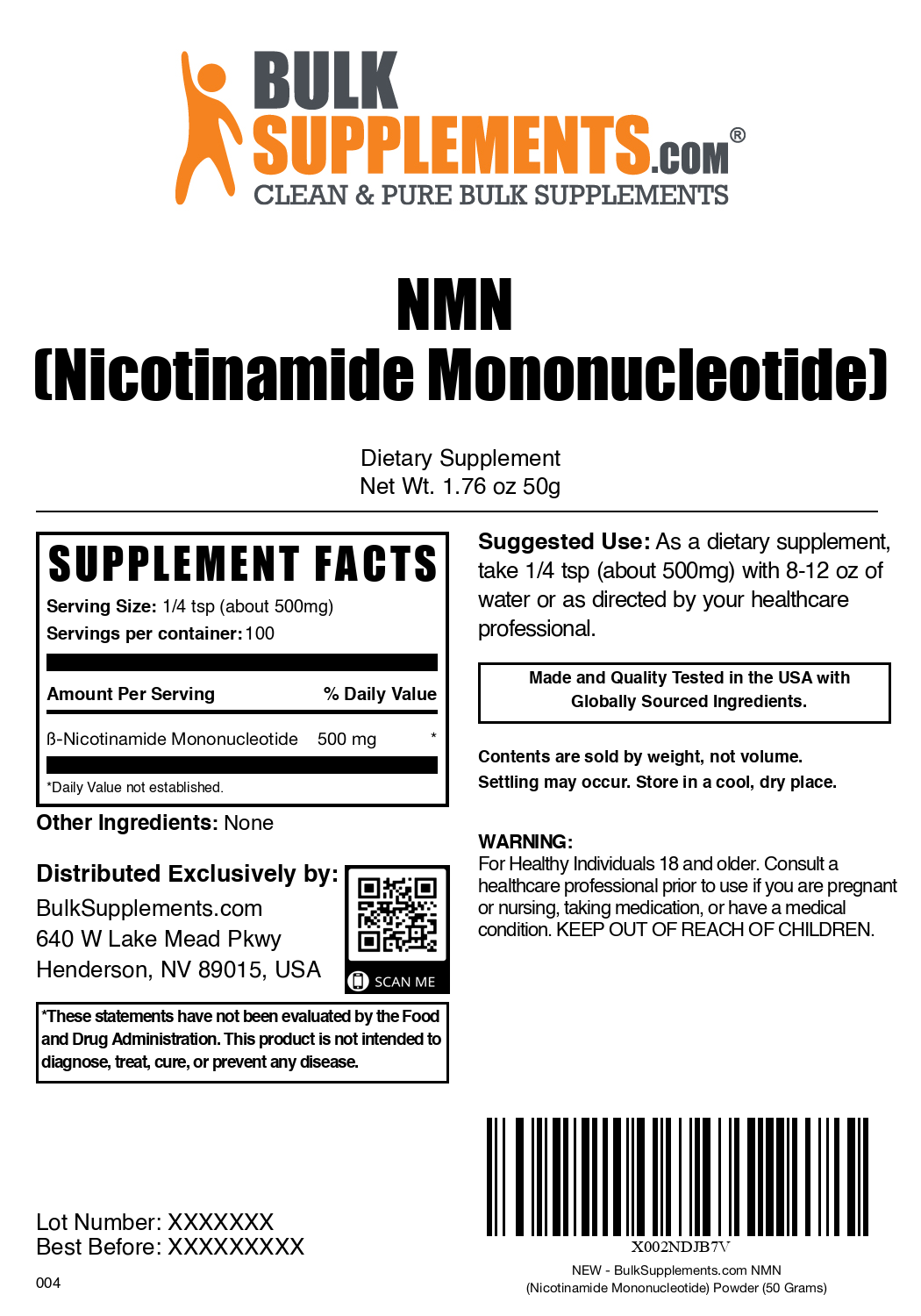 Premium NMN (Nicotinamide Mononucleotide) Powder 3000mg - Anti-Aging Supplement for Cellular Energy & NAD+ Boost - Supports Longevity, Brain Health & Metabolism - Perfect for Daily Wellness Routine & Biohacking