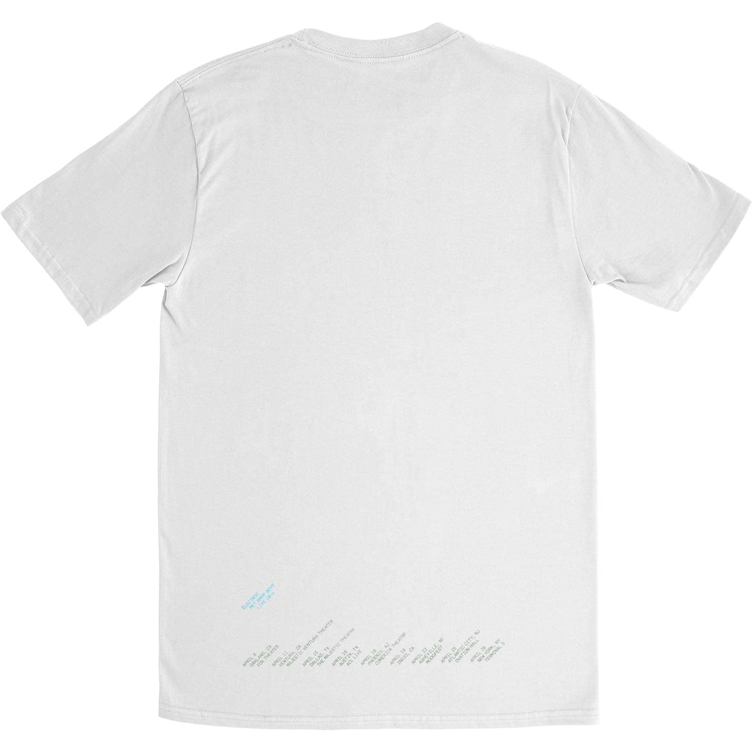 Pet Shop Boys Men's Electric Slim Fit T-Shirt - X-Large White Cotton Tee for Concerts & Casual Wear