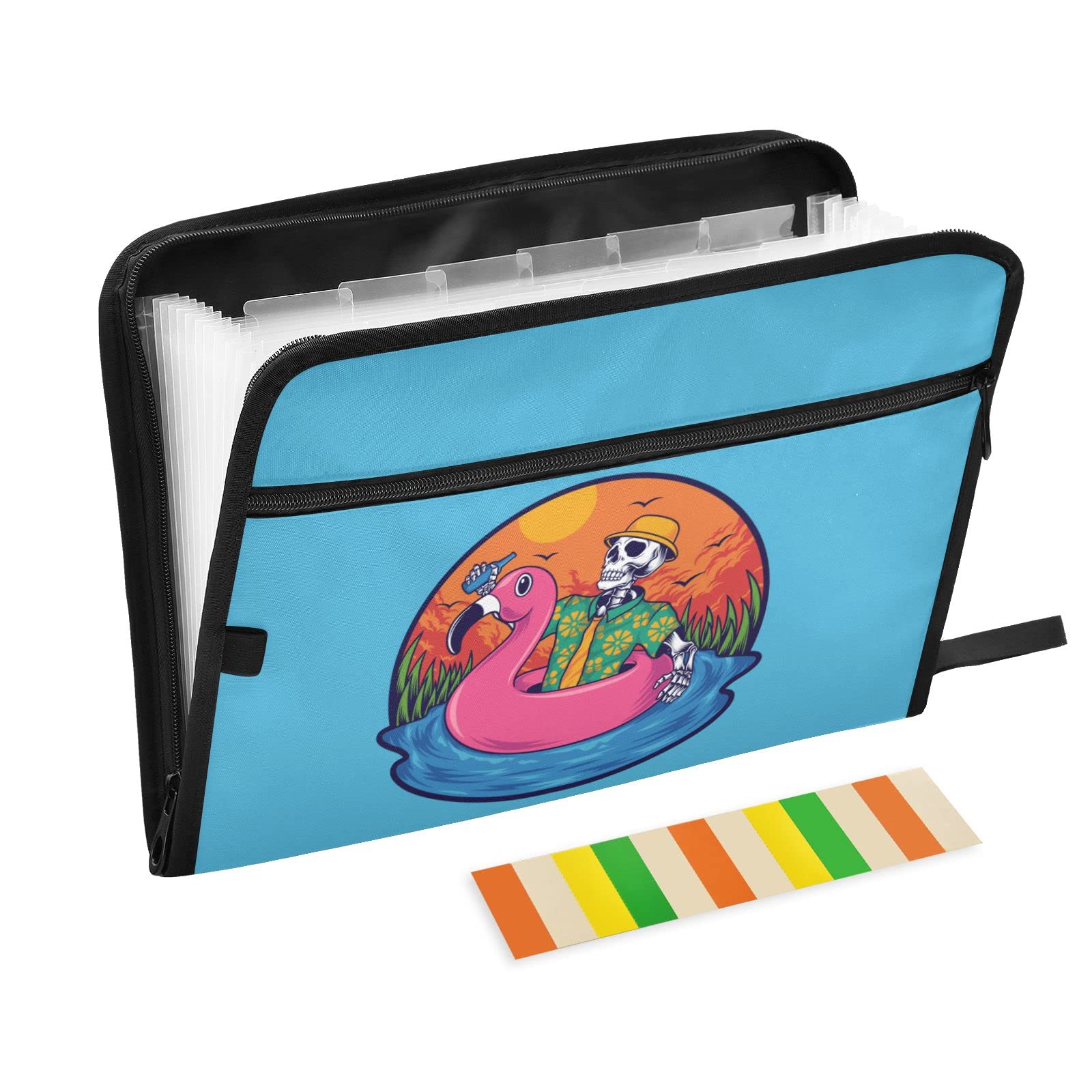 JUNZAN 13-Pocket Expandable File Folder with Zipper Closure - A4 Letter Size Document Organizer for Home, Office & School | Perfect for Bills, Receipts, Tax Papers & Important Documents Storage