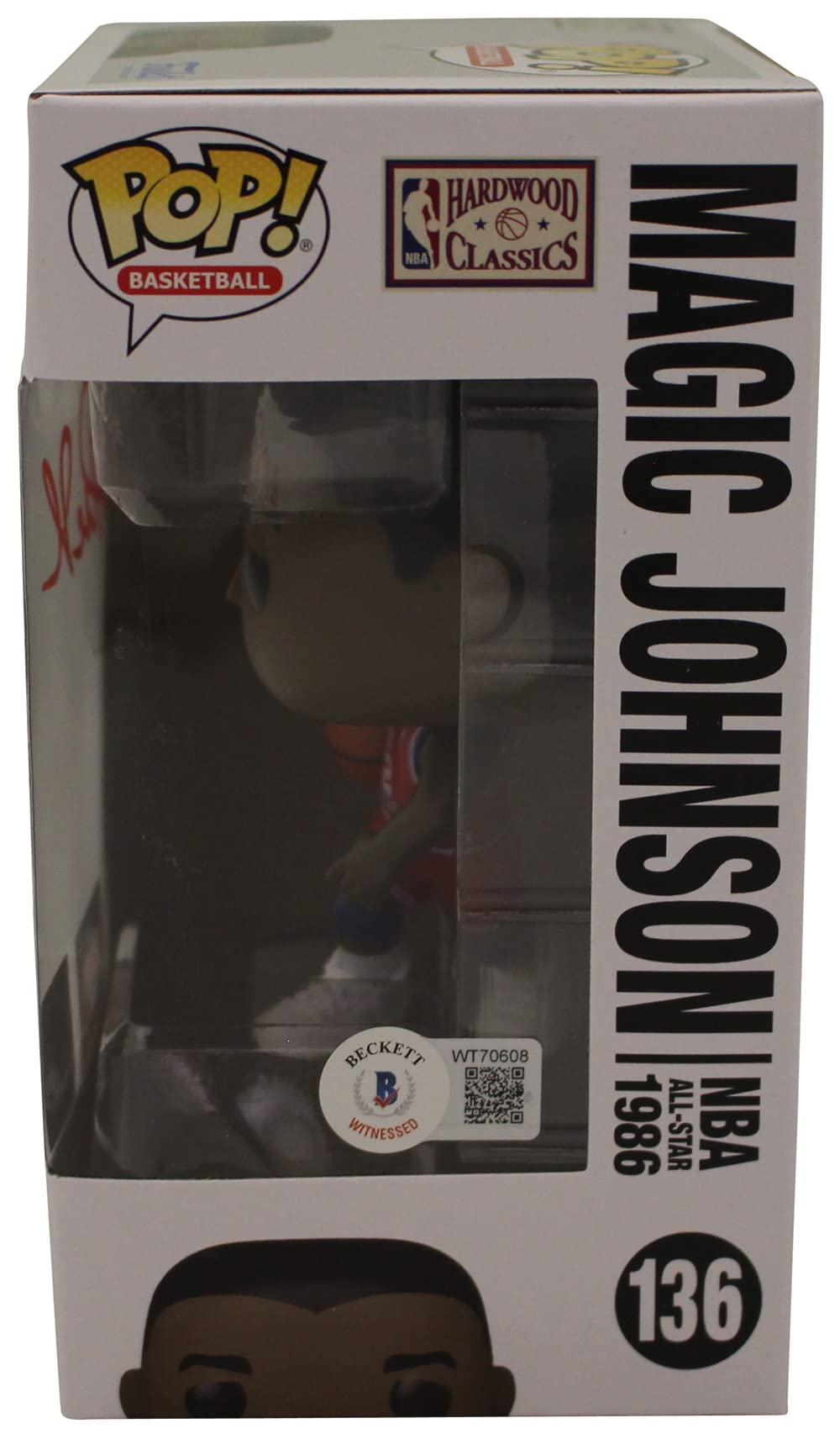 Magic Johnson Signed NBA All Stars Funko Pop #136 - Target Exclusive Limited Edition Collectible with Beckett COA - Perfect for Basketball Fans, Sports Memorabilia Collectors & Gift for NBA Enthusiasts