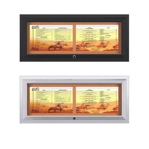 Waterproof Enclosed Outdoor Menu Cases - 8.5 x 14 Landscape Menu Holders for Restaurants, Cafes & Food Trucks - Weatherproof Sign Holders for Patio, Poolside & Outdoor Dining Areas