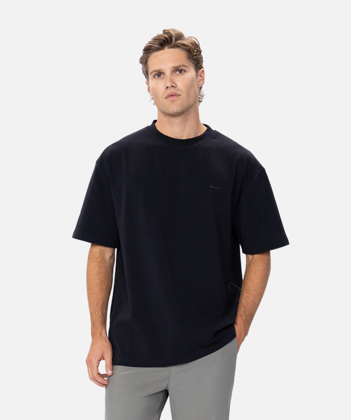 The Newport Tee - Premium Black Cotton T-Shirt for Men | Comfortable Casual Wear for Everyday, Gym & Outdoors