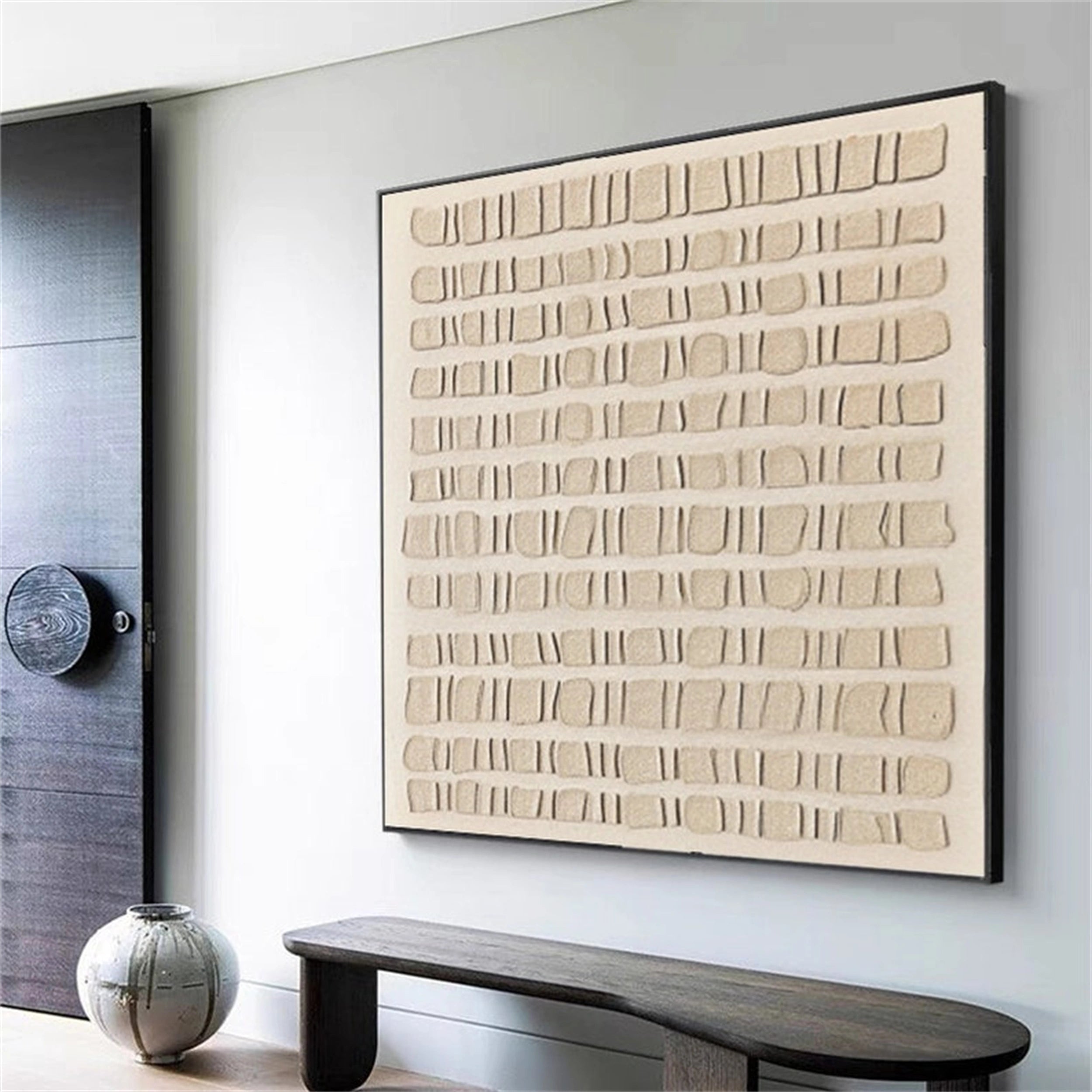 Beige & Brown Abstract Wall Art Print #BB085 - Modern Home Decor for Living Room, Bedroom & Office