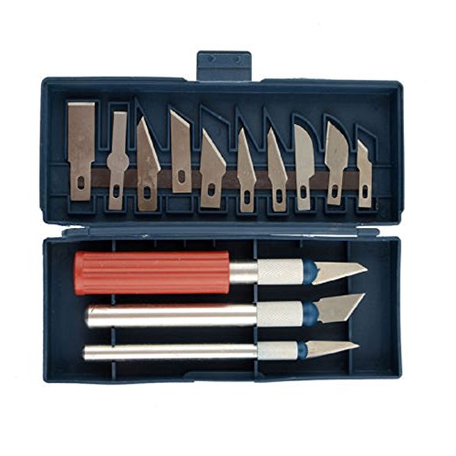 16-Piece Precision Hobby Razor Knife Set with 10 Blades & Protective Case - Compatible with Exacto Knives - Ideal for Crafting, Scrapbooking & DIY Projects