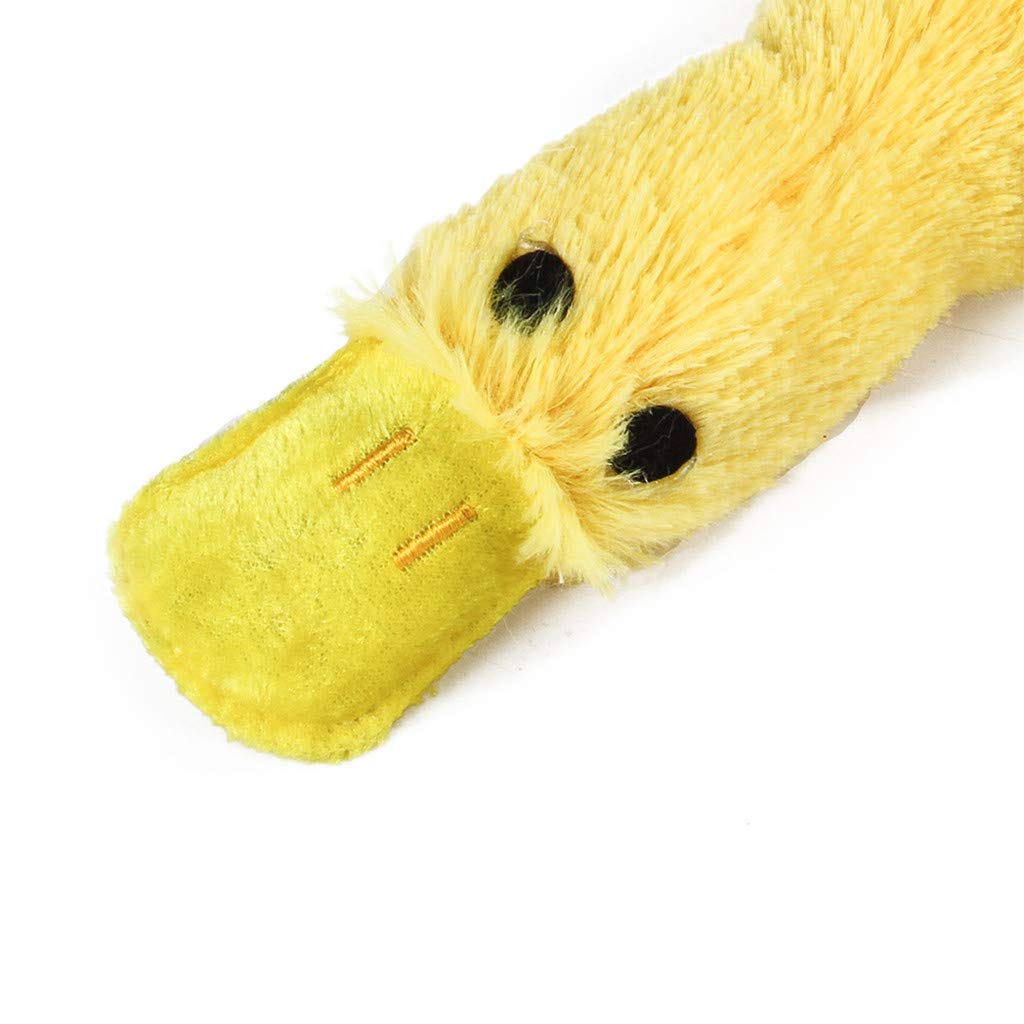 Durable Squeaky Plush Dog Chew Toy - Cute Yellow Duck with Sound for Aggressive Chewers, Interactive Puppy Teething Toy for Small & Medium Dogs | Perfect for Playtime, Training & Dental Health