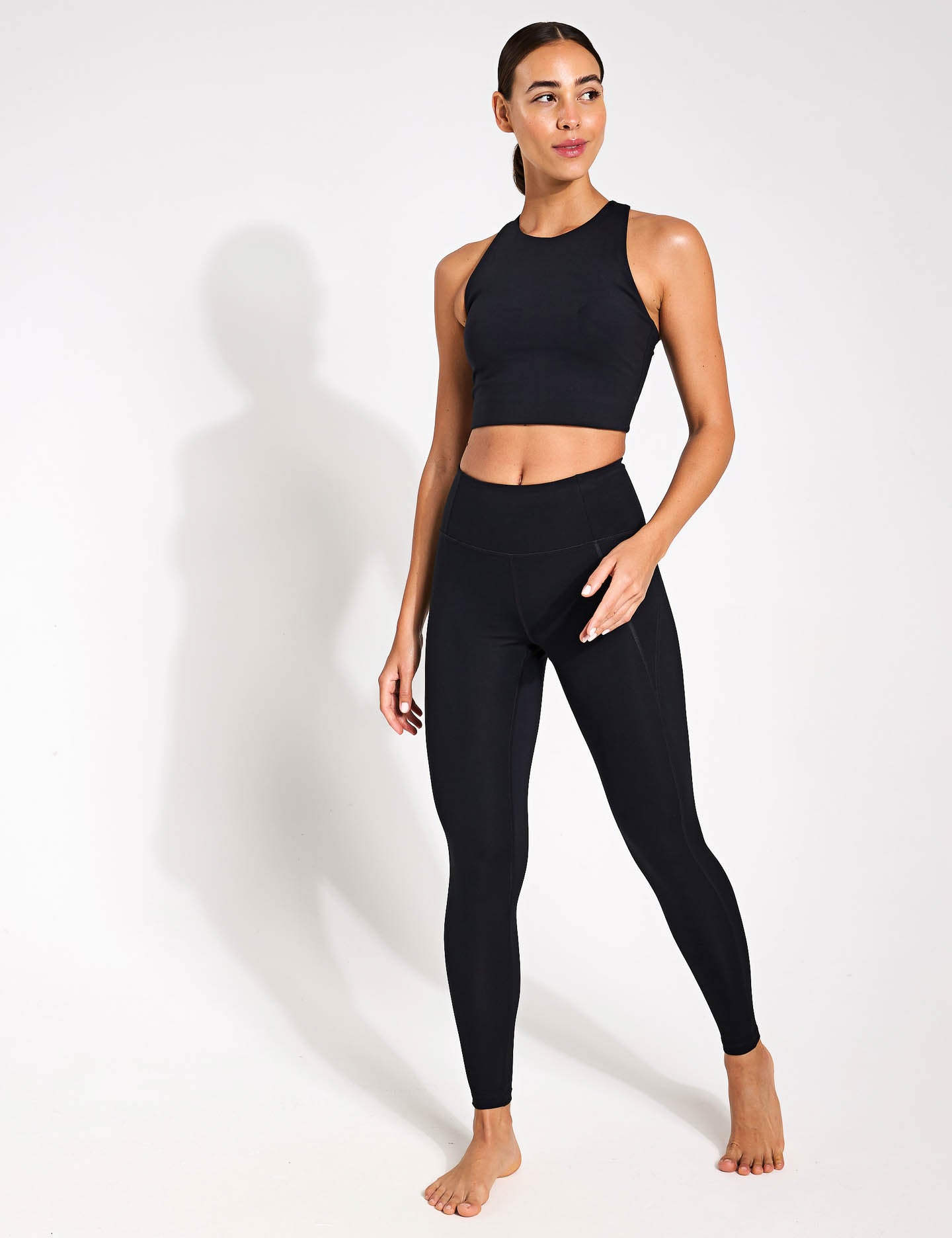 High Waisted Compression Leggings for Women - Black - Perfect for Yoga, Running & Workouts