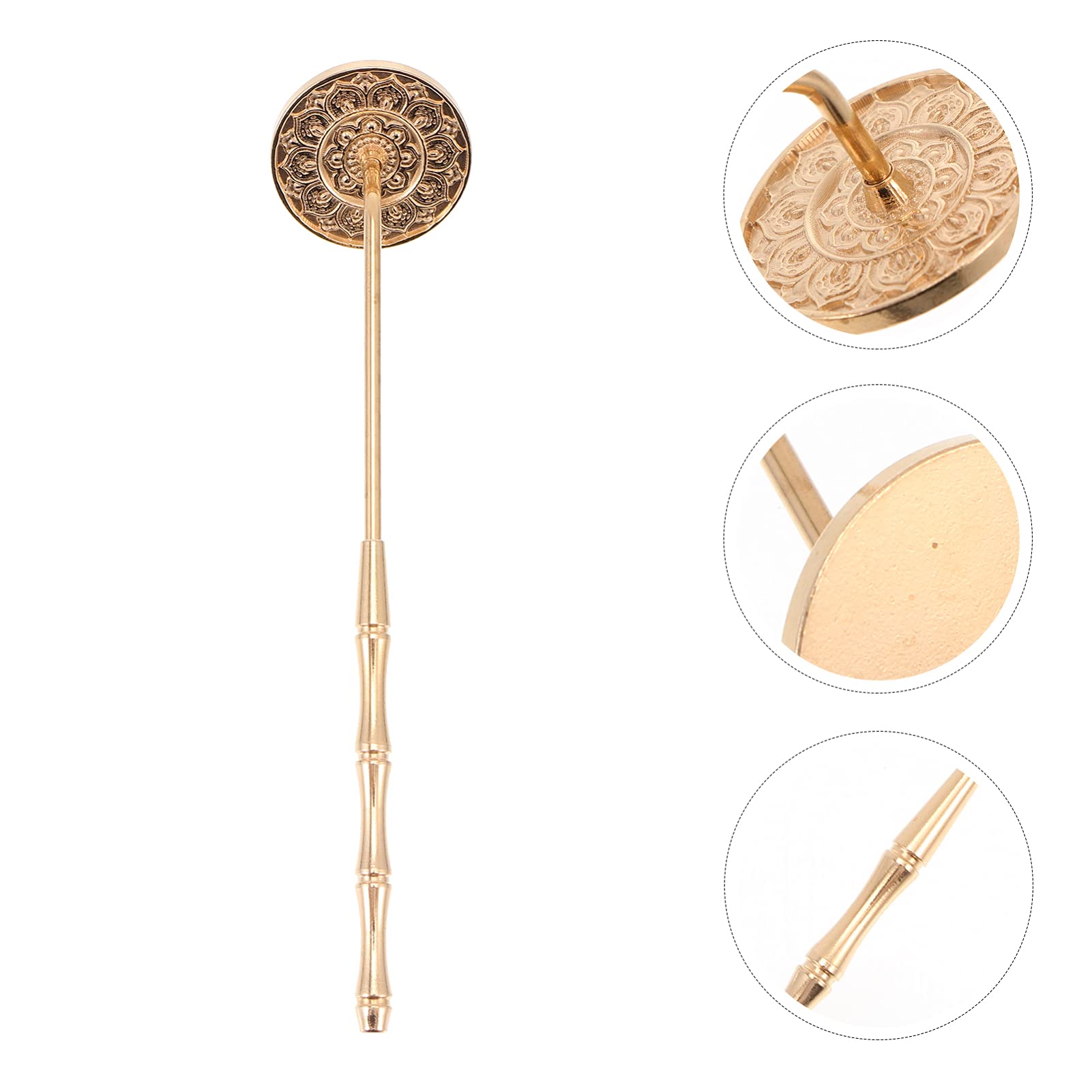 DOITOOL Brass Incense Ash Press Tool with Long Handle - Incense Powder Seal Stick & Shovel Set for DIY Incense Making, Aromatherapy Accessories | Perfect for Home Meditation, Yoga, and Spiritual Rituals