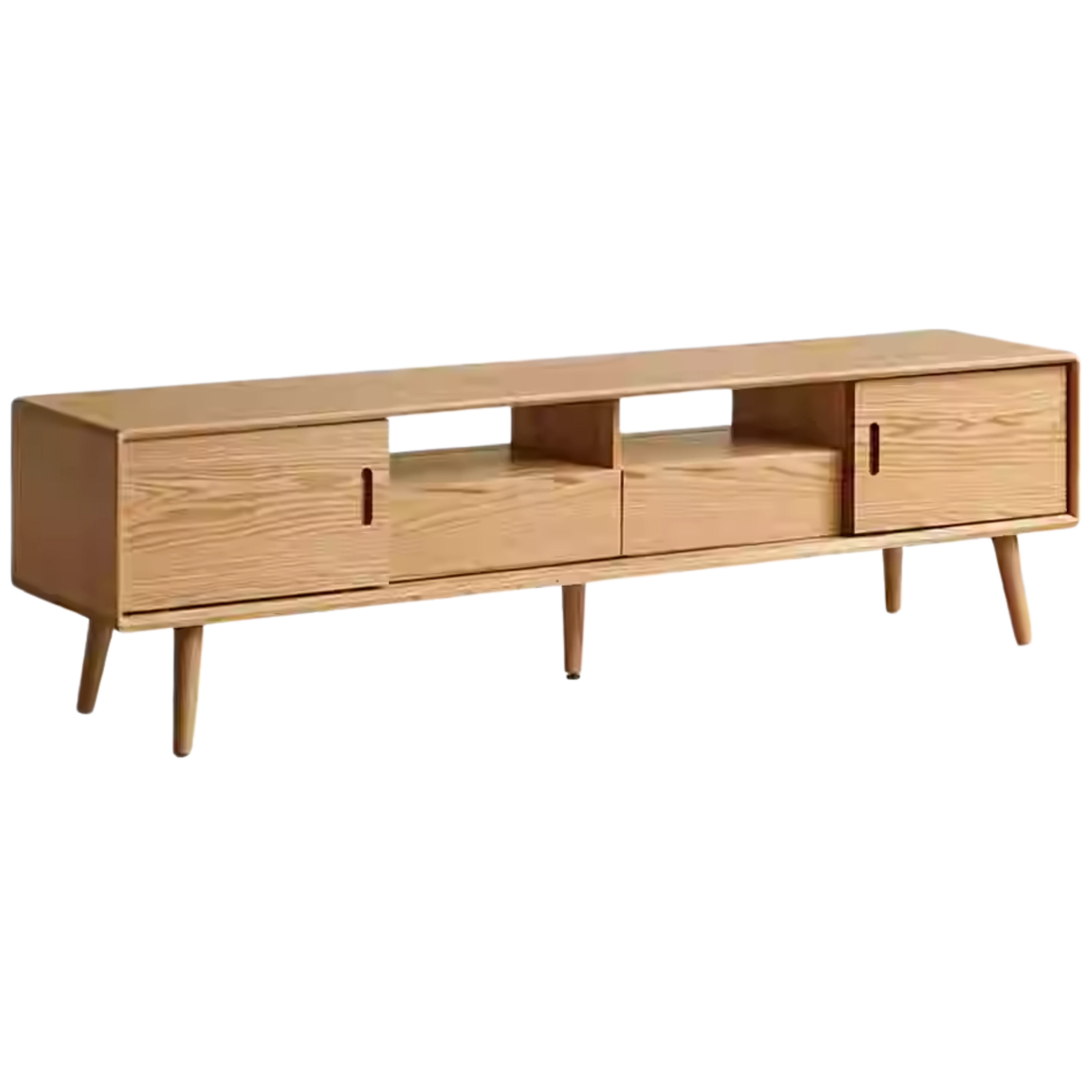 70.8x14.2x17.7 inch /180x36x45 сm /Natural Wood Color/ TV cabinet with two doors and two drawers