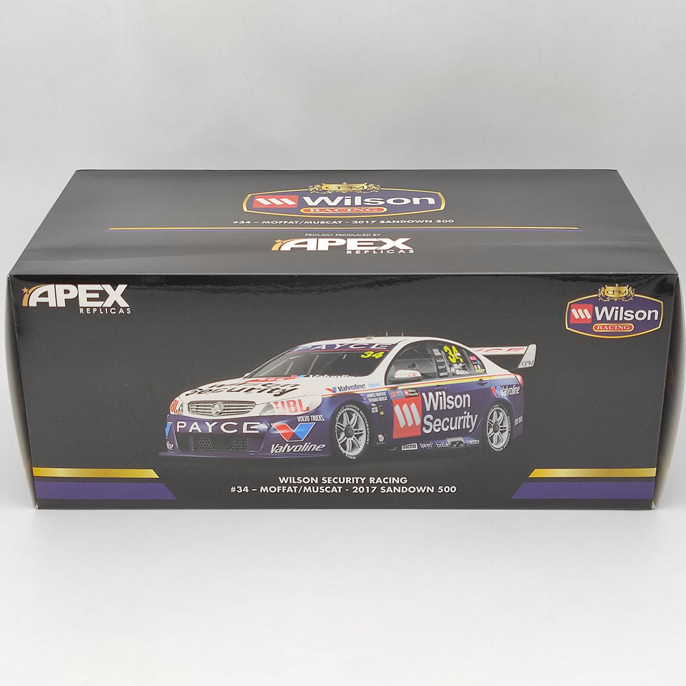 1/18 Apex Wilson Racing #34 Moffat/Muscat 2017 Sandown 500 AD80710 Diecast Model Car - Limited Edition Collectible for Racing Fans & Display Enthusiasts - Perfect for Home Decor, Office Display, and Gift Giving