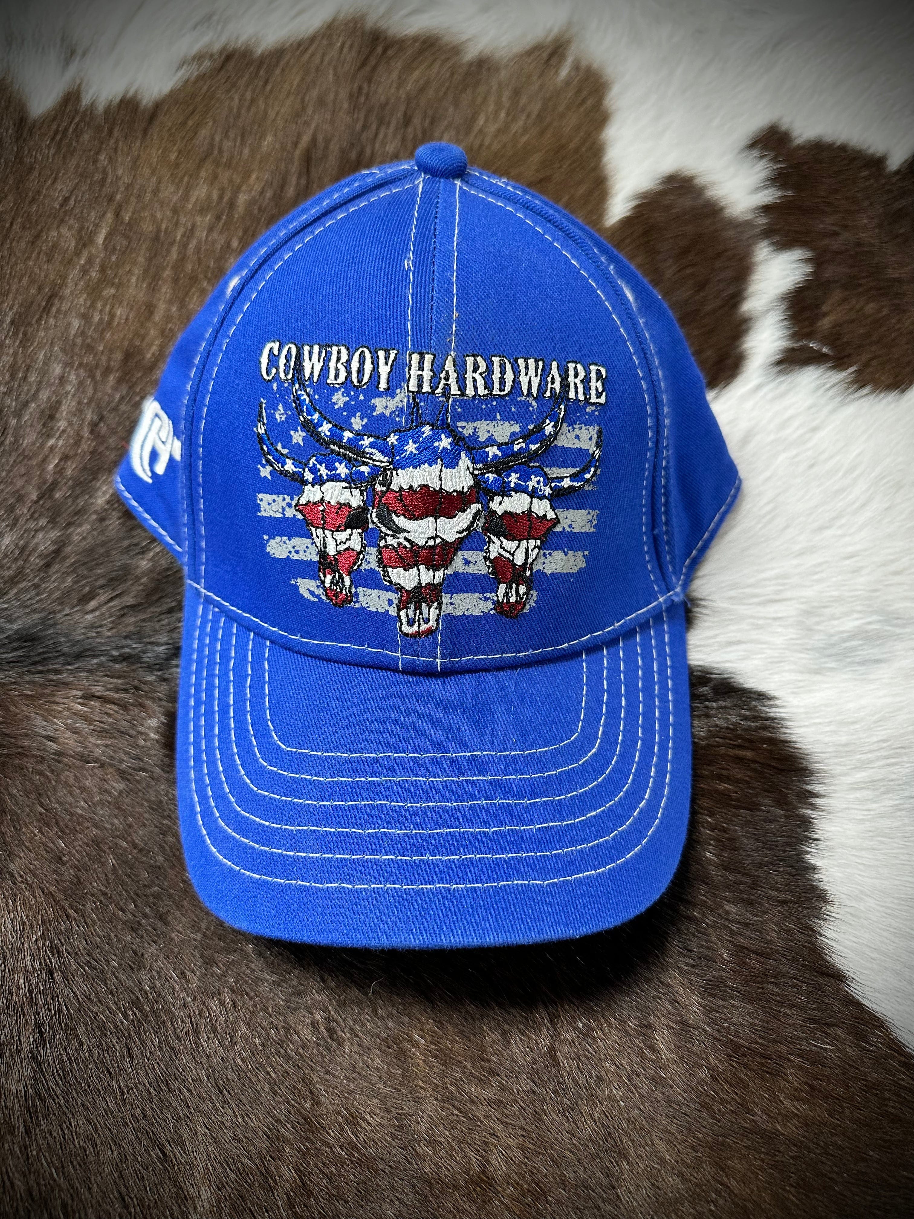 Youth American Skull Cowboy Hat - Western Style Baseball Cap with Adjustable Strap - Perfect for Rodeo, Motorcycle Riding & Outdoor Adventures