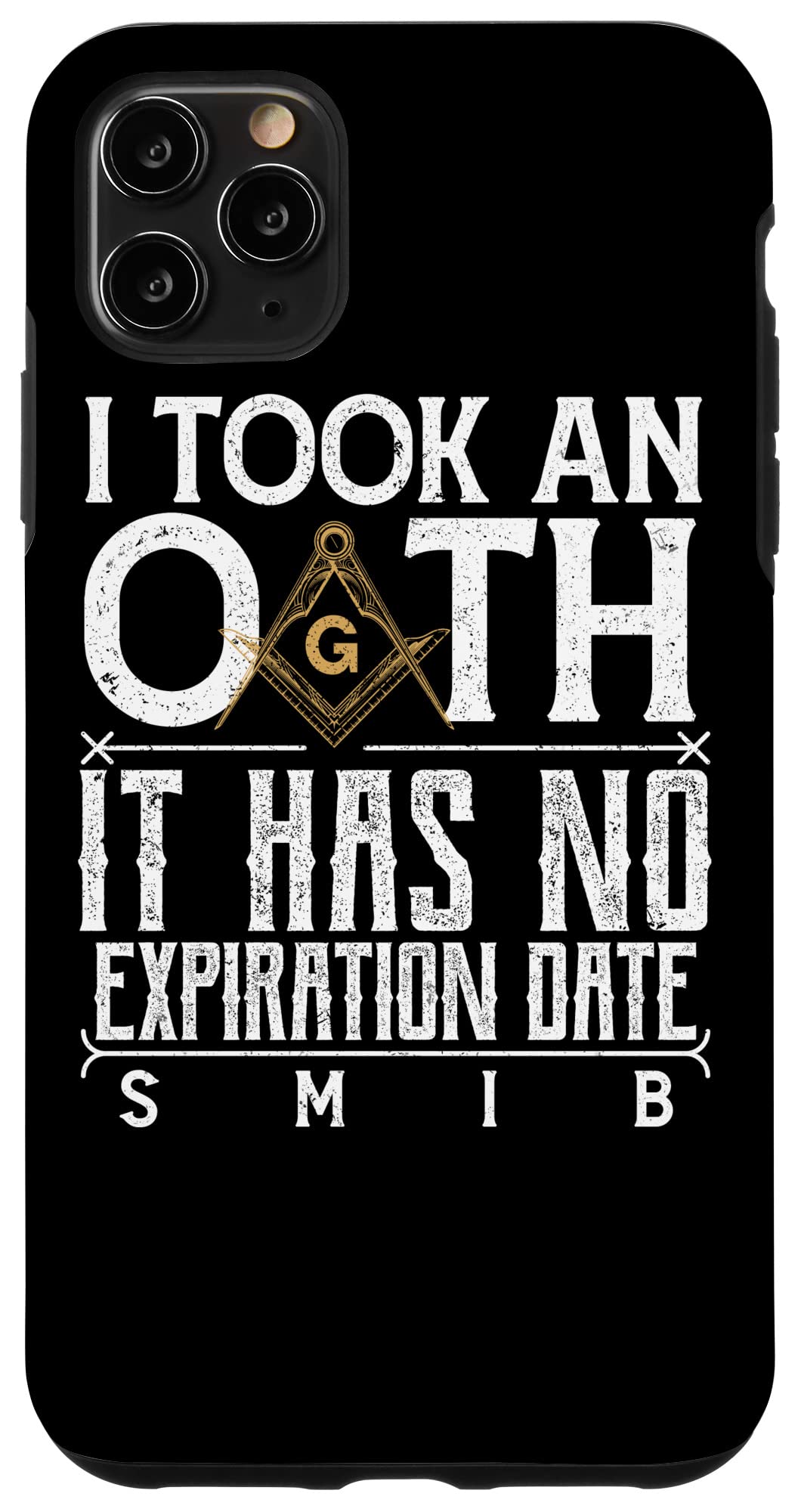 iPhone 11 Pro Max Funny Masonic Case - Square and Compass Freemason Design - Perfect for Lodge Meetings & Masonic Events