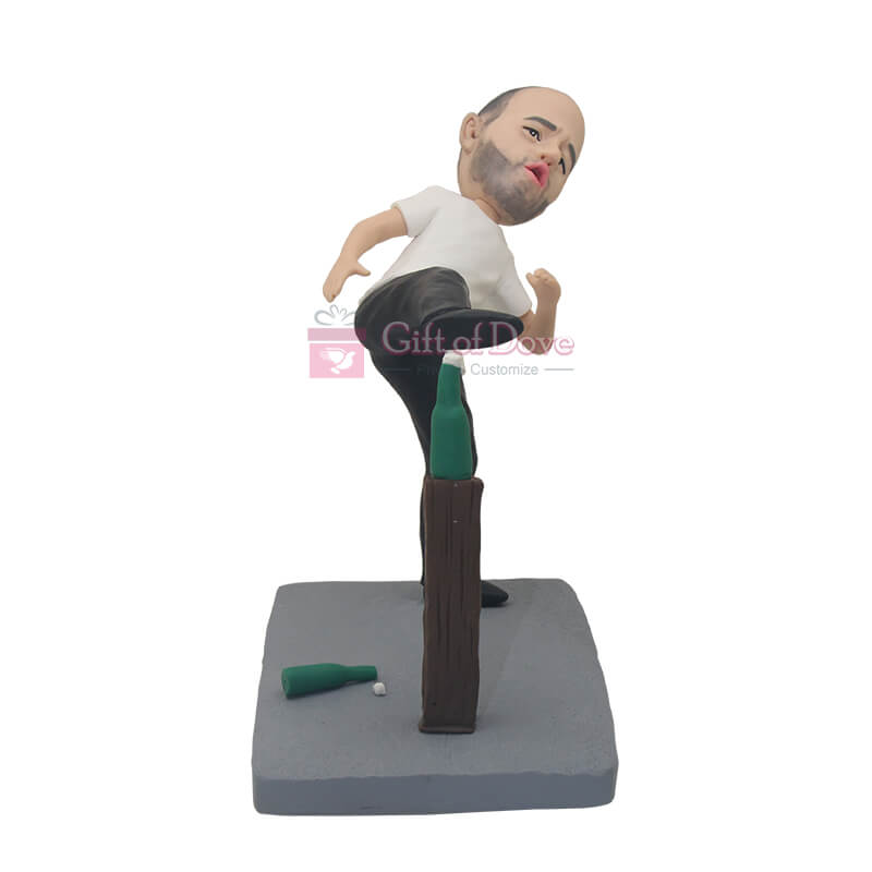 Custom Bottle Cap Challenge Bobblehead - Personalized Novelty Gift for Sports Fans & Collectors - Perfect for Game Nights, Man Cave Decor & Office Desk Accessories