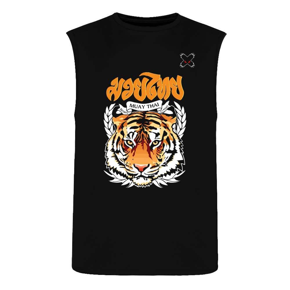Muay Thai Training Shirts with Tiger Design - Breathable & Durable for MMA, Kickboxing & Fitness Workouts
