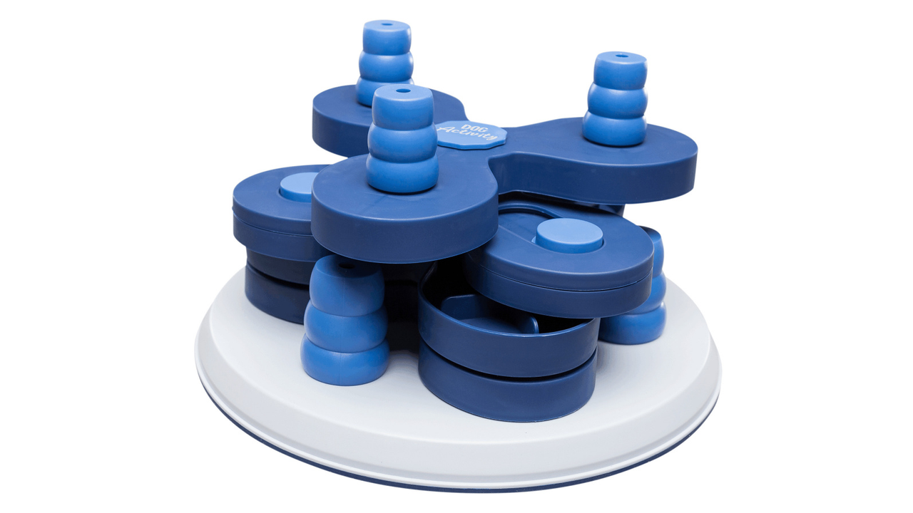 Interactive Dog Puzzle Toy - Flower Tower Game Level 3 for Mental Stimulation | Treat Dispensing Enrichment Activity for Small & Medium Dogs | Perfect for Boredom Relief & Indoor Playtime