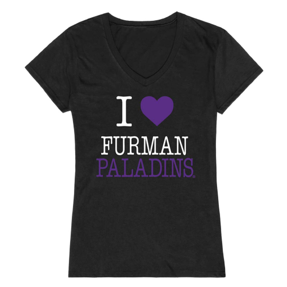 Furman University Paladins Women's T-Shirt - Black X-Large | Soft Cotton Tee for Game Day, School Spirit & Casual Wear