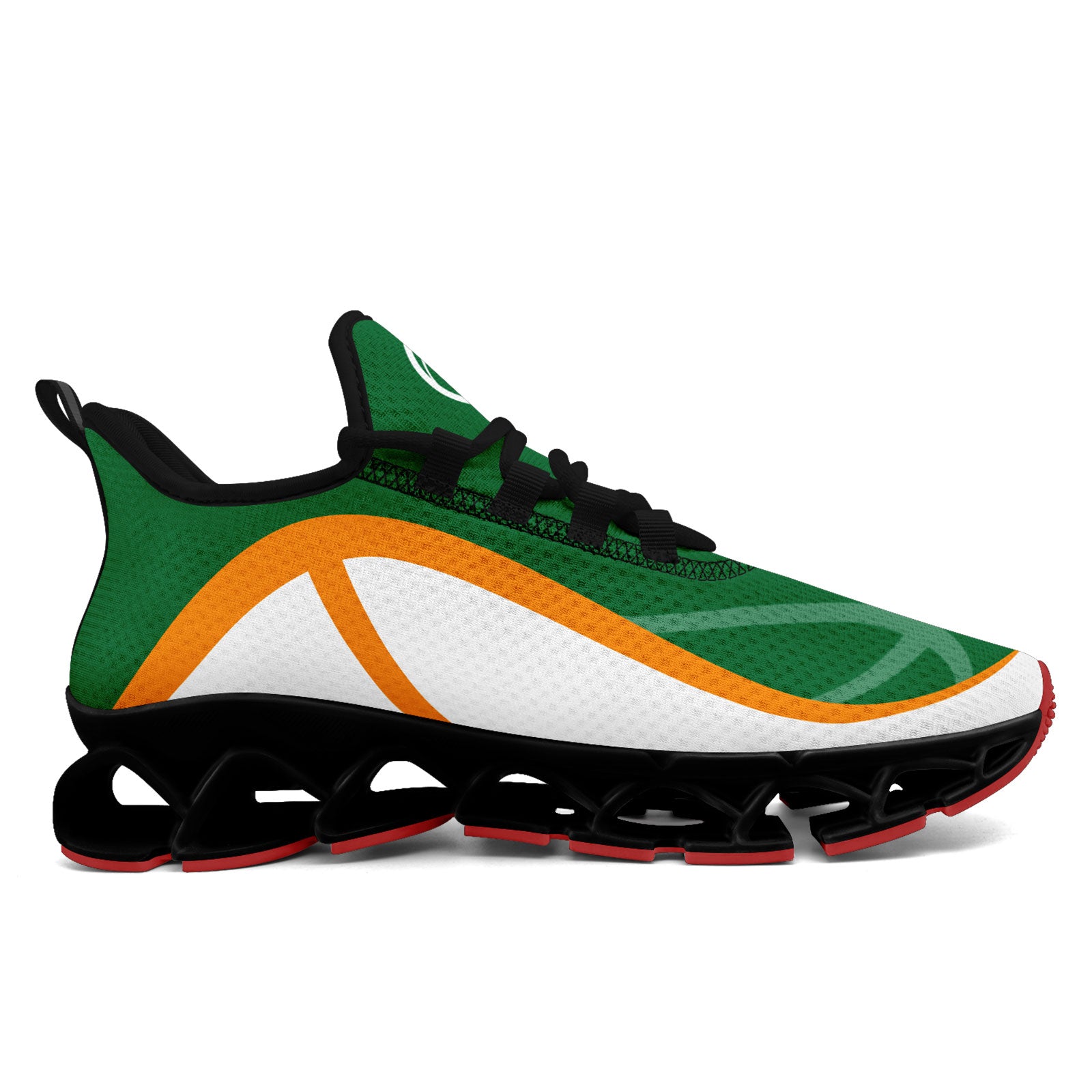 Custom Green & Orange Maxsoul Personalized Sneakers - Lightweight Comfortable Athletic Shoes for Men & Women | Perfect for Running, Gym Workouts & Casual Wear (Model: FN003XD D020391)