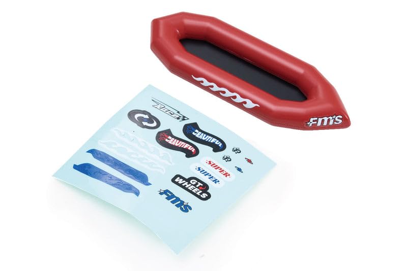 FMS 1/24 1/18 Scale Mini Kayak Model (Red) - Realistic RC Crawler Car Accessory for FCX18 FCX24 - Perfect for Off-Road Simulation & Diorama Displays