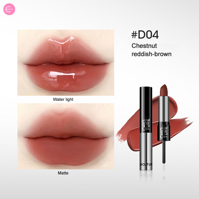 CHIOTURE Dual Ended Lipstick Set - Waterproof & Long Lasting Lip Color for Rainy Days & Outdoor Activities