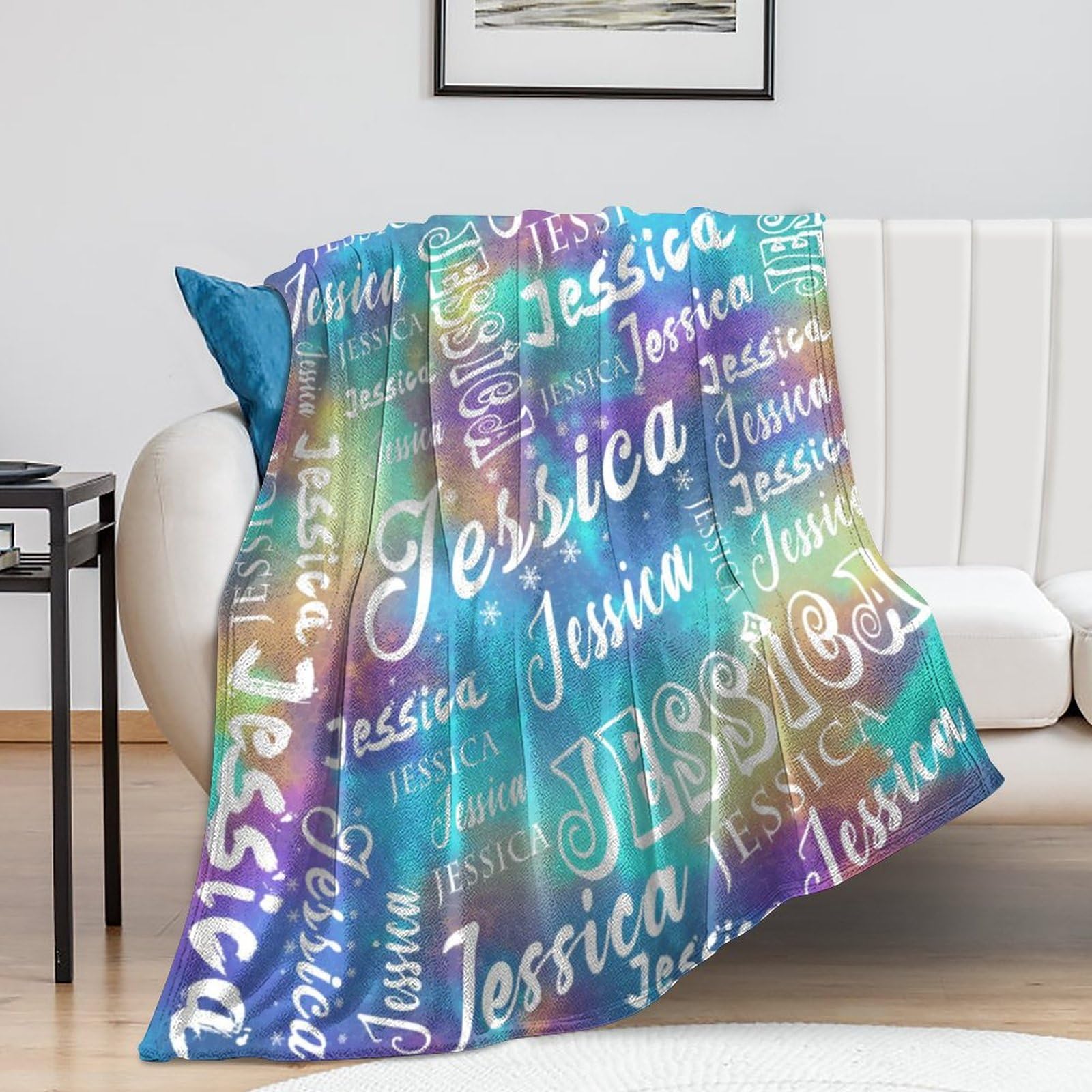 Custom Name Blanket for Kids, Toddlers & Adults - Personalized Baby Blanket Gift for Boys, Girls, Men & Women - 30