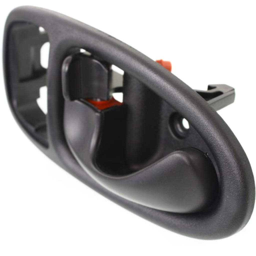 KarParts360 Replacement Interior Door Handle for Saturn SL 1996-2002 Models - Driver Side Black with Lock Button | Base Trim | Perfect for Car Door Repair & Maintenance