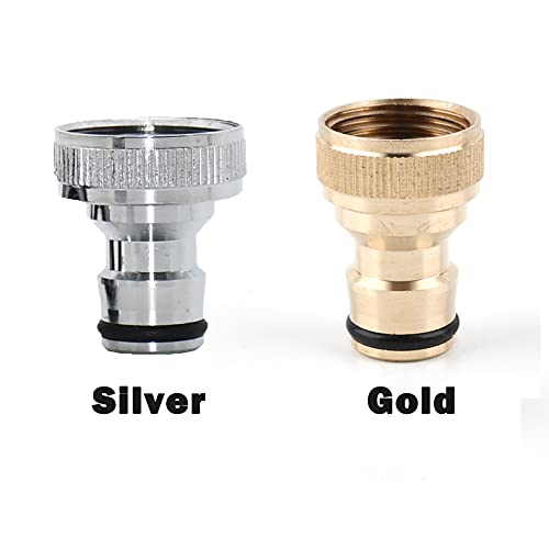 Premium Solid Brass Garden Hose Quick Connect Fitting - 1/2