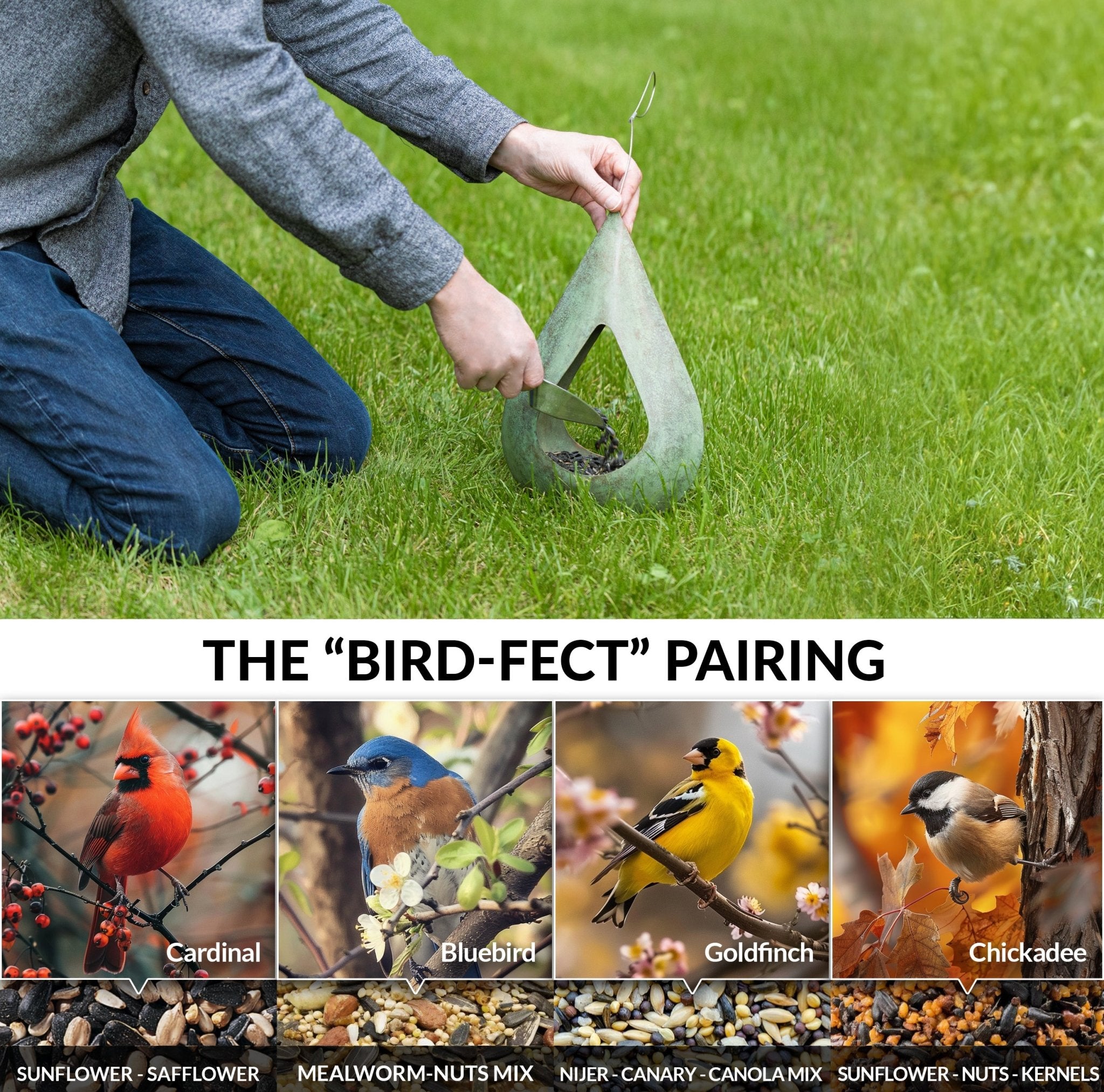 Verde Copper Rain Drop Fly-Thru Bird Feeder - Durable Outdoor Garden Decor for Attracting Wild Birds - Perfect for Backyards, Patios & Nature Lovers