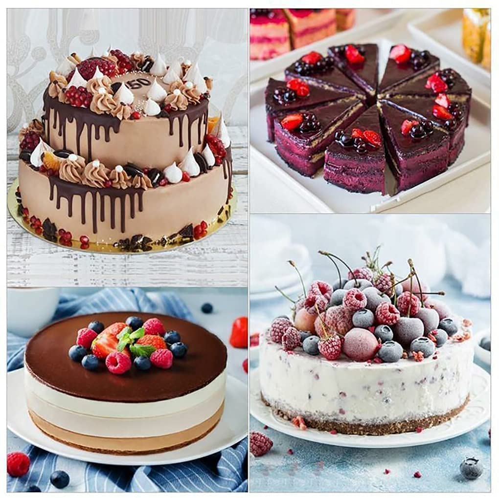 2-Pack 8 Inch Silicone Cake Pans for Baking - Non-Stick Round Cake Molds with Quick Release, Perfect for Cheesecake, Chocolate Cake, Brownies & Puddings - Ideal for Home Baking, Parties & Holiday Desserts