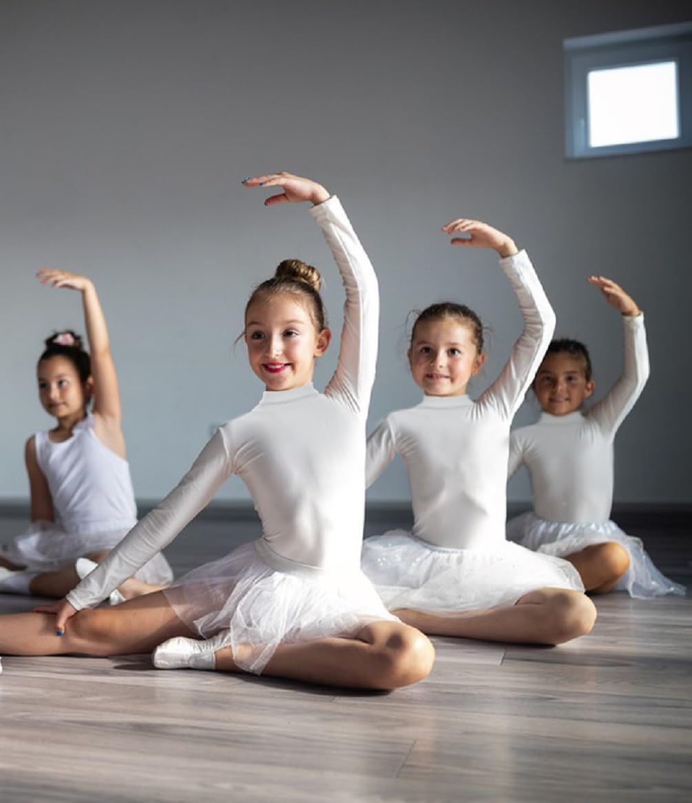 DANSHOW Girls Dance Leotards with Back M Straps - Ballet, Jazz & Gymnastics Performance Wear for Kids