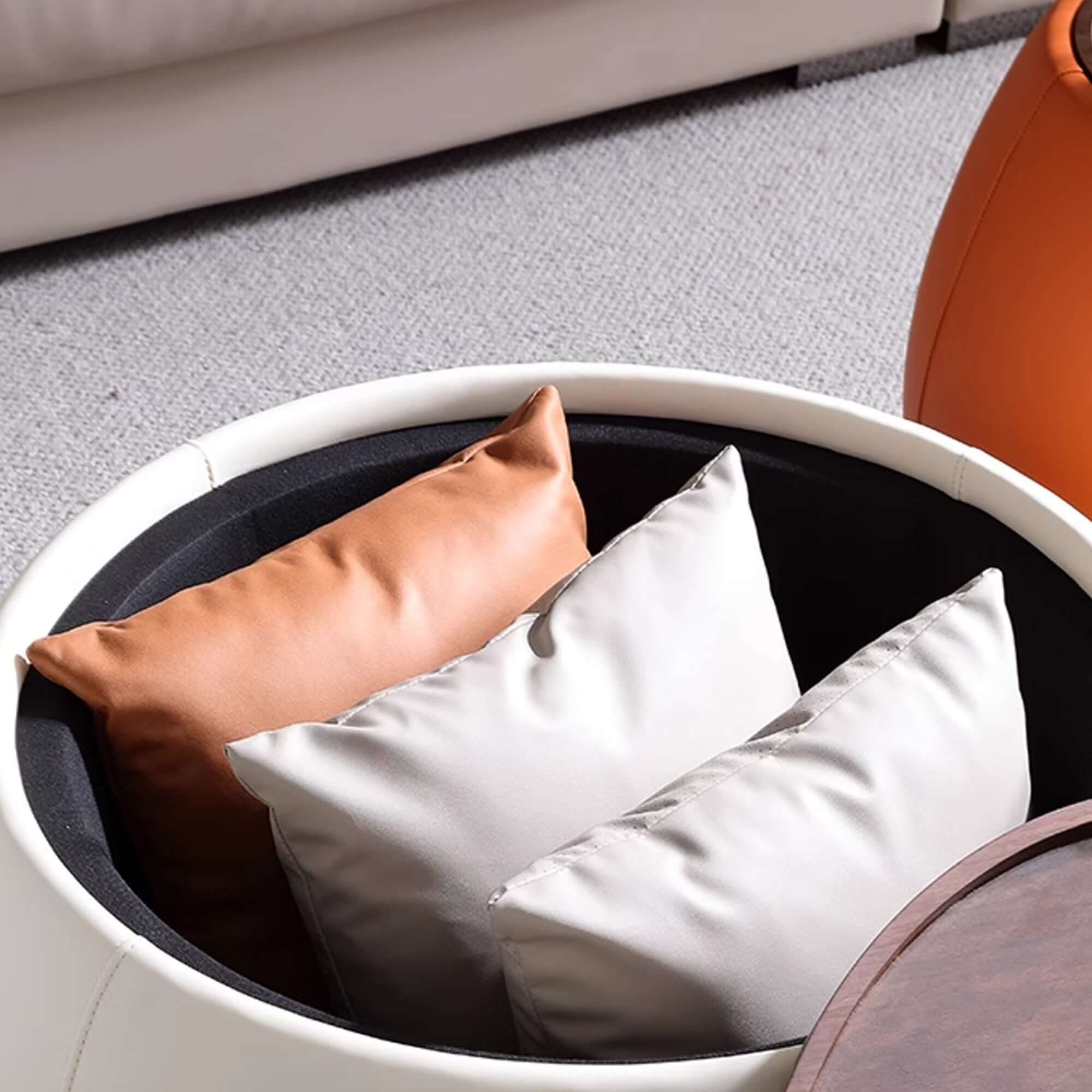 Modern Round Coffee Table with Storage - Light Luxury Design for Living Room, Office & Lounge Areas - Perfect for Small Spaces & Home Decor