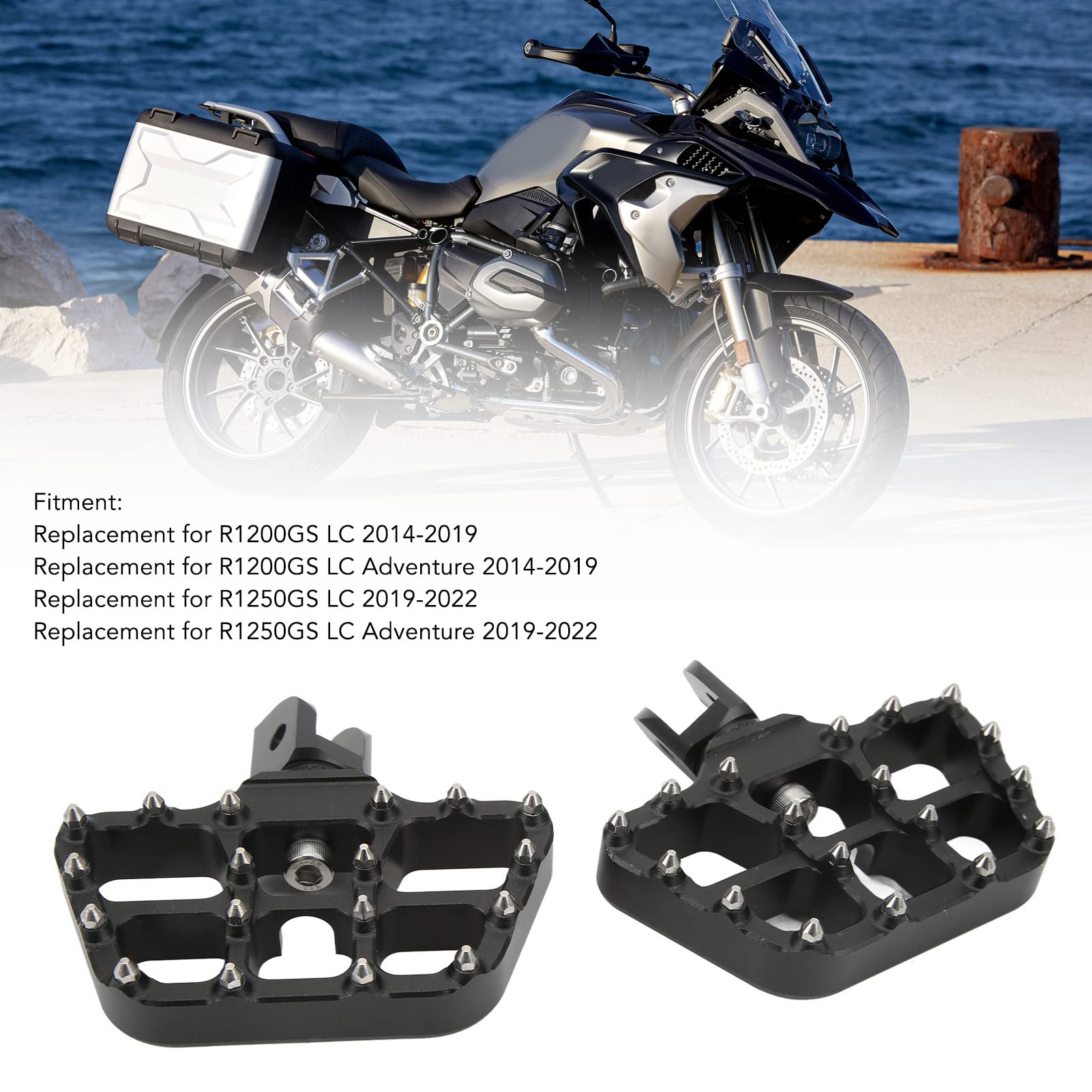 Durable Motorcycle Footpeg - High Strength Rust Resistant for Motorbike (Silver) - Perfect for Long Rides