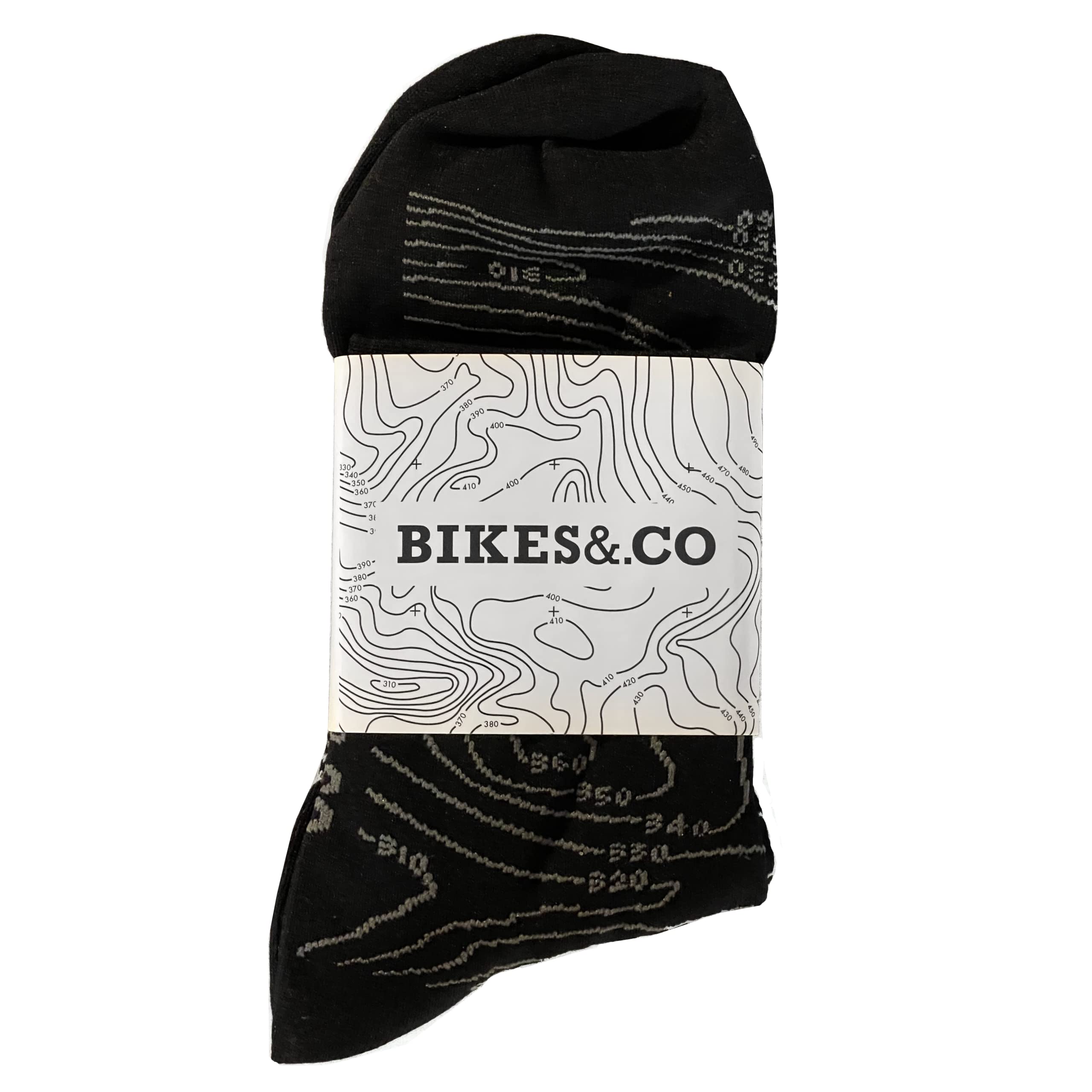 **Men's & Women's Black Cycling Socks - Breathable & Comfortable Single Pair with Contour Lines - Perfect for Road Biking, Mountain Biking & Indoor Cycling**