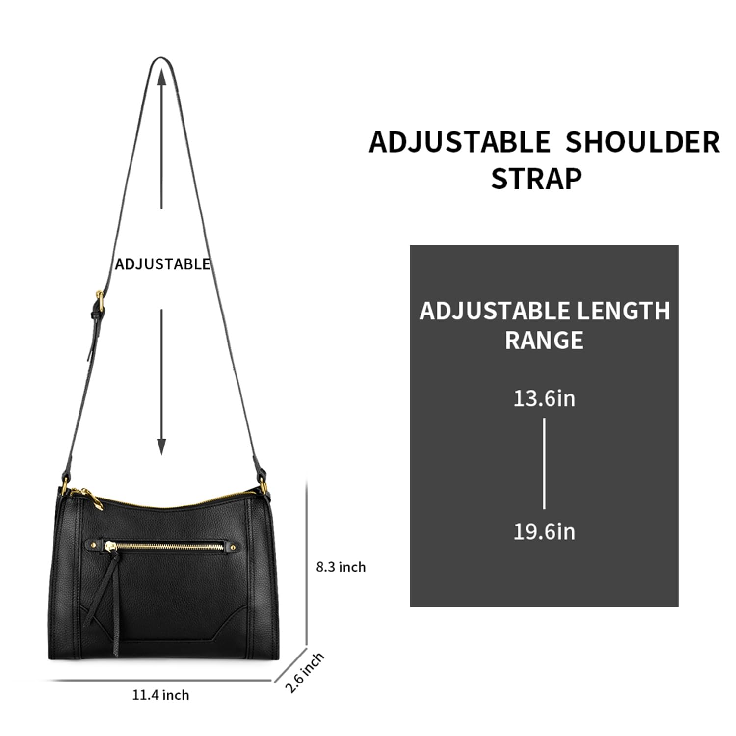 Stylish Kattee Genuine Leather Crossbody Bags for Women - Fashionable Shoulder Purses & Handbags - Perfect for Work, Travel, and Everyday Use
