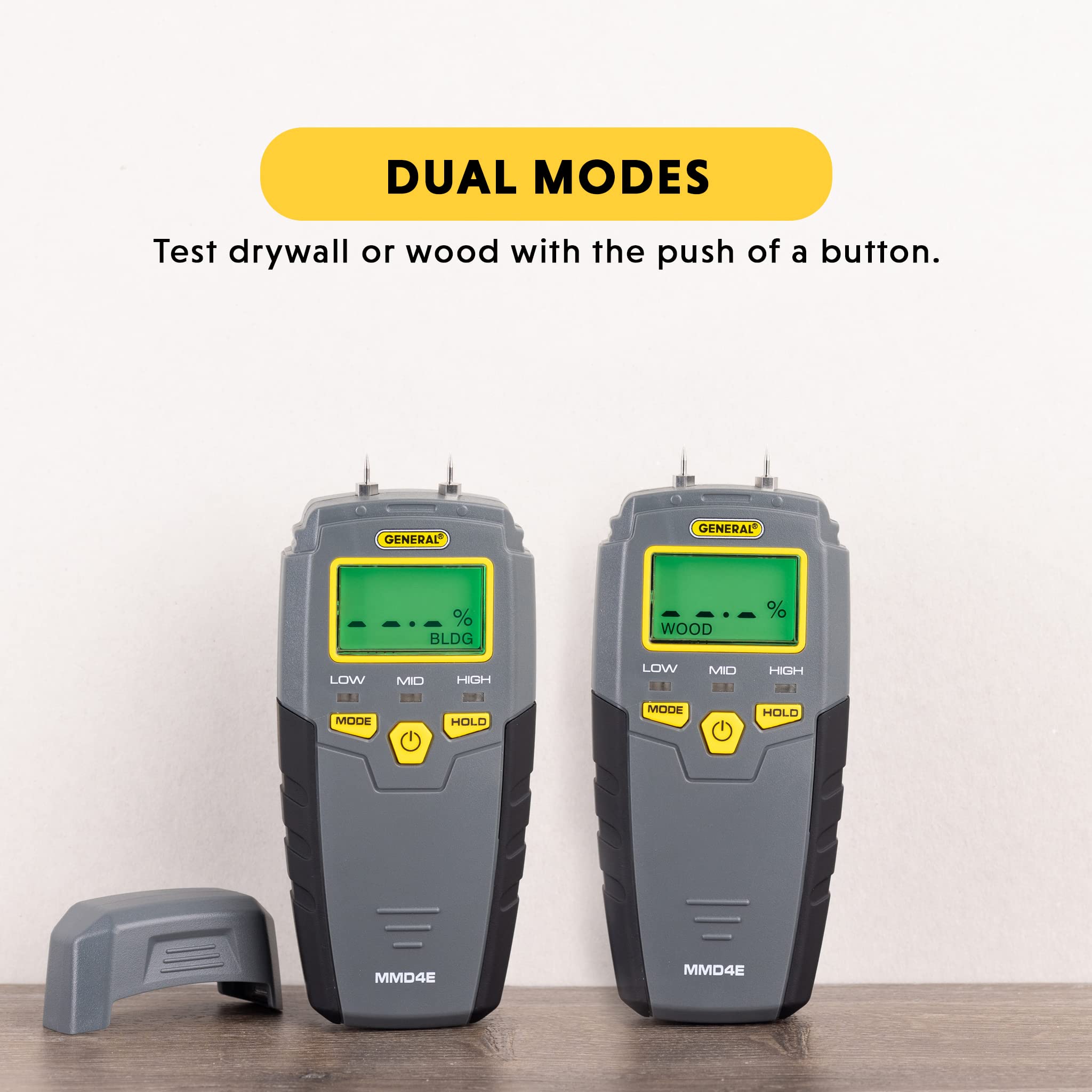 Klein Tools 80023P Professional 4-in-1 Digital Moisture Meter - Water Leak Detector with Backlit LCD Display & Audible/Visual Alerts for High/Medium/Low Moisture Levels - Ideal for Home Inspection, Woodworking, and Construction Projects